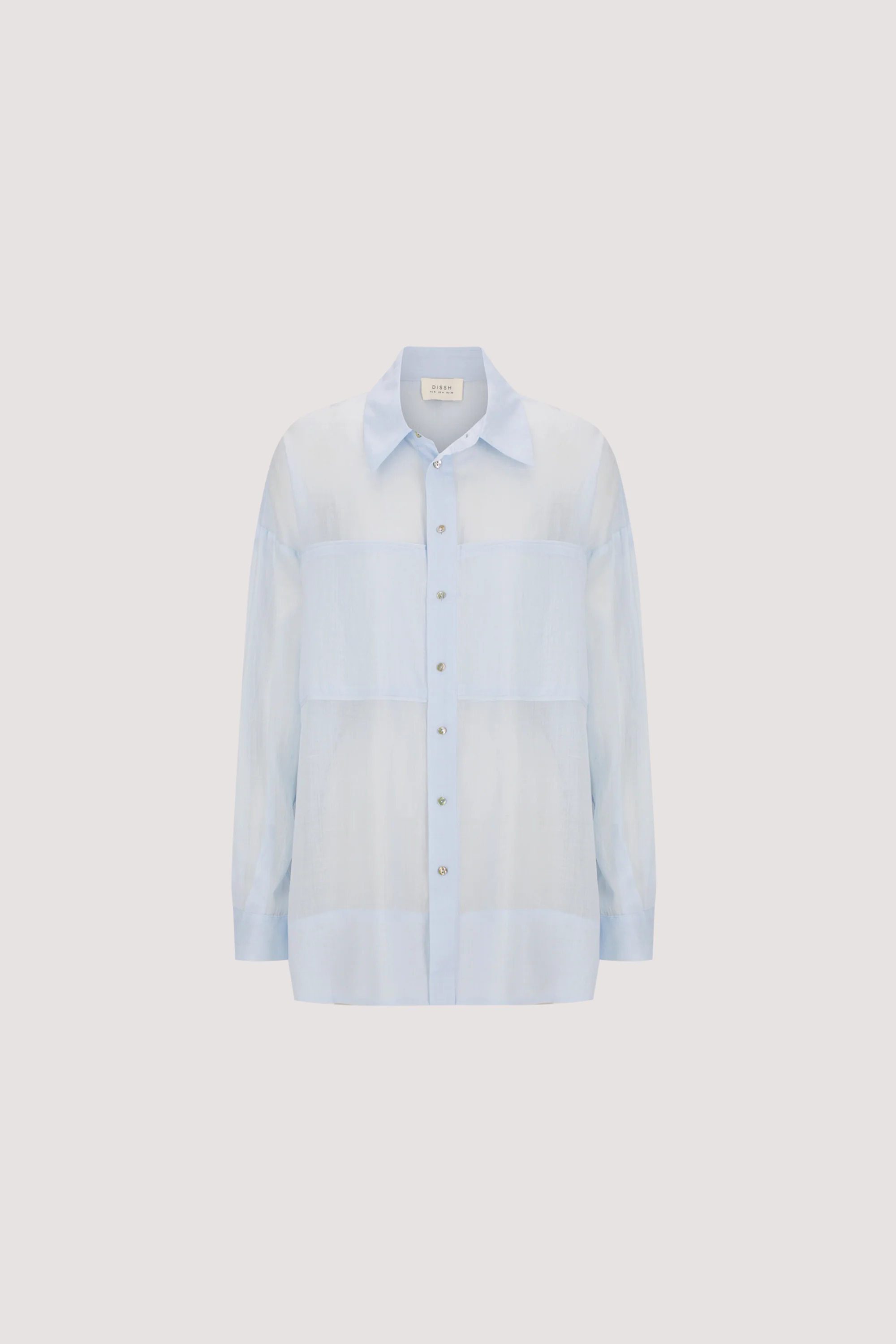 KAI CORNFLOWER OVERSIZED RAMIE LONG SLEEVE SHIRT - Image 6