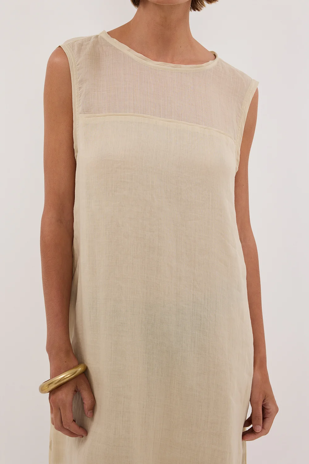 KAI PLASTER RAMIE SHELL MIDI DRESS - Image 5