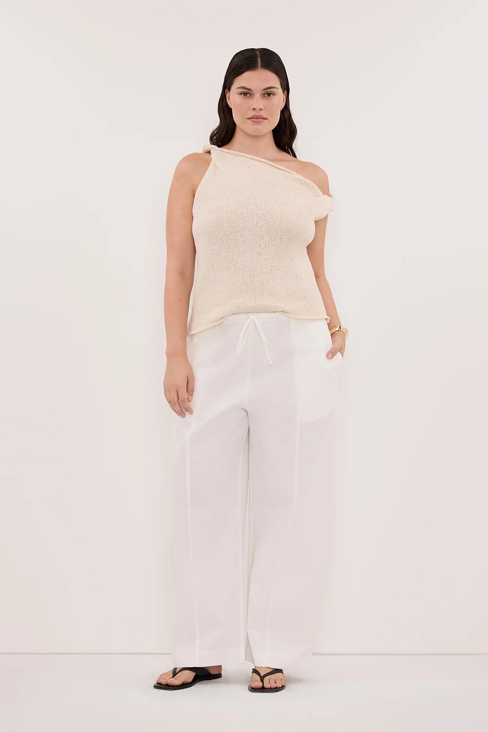 KARA SANDSTONE ASYM KNIT TOP - Image 7