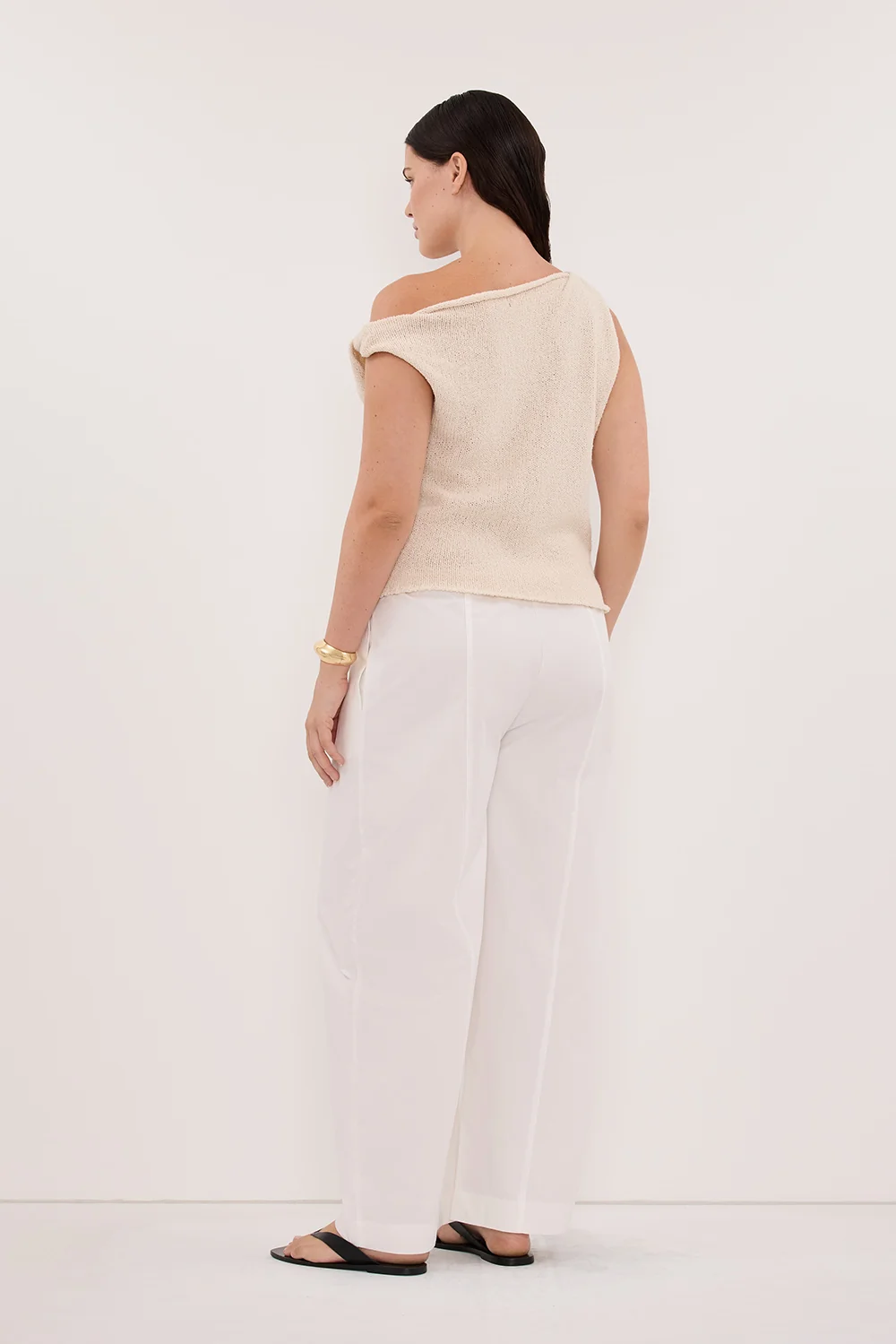 KARA SANDSTONE ASYM KNIT TOP - Image 9