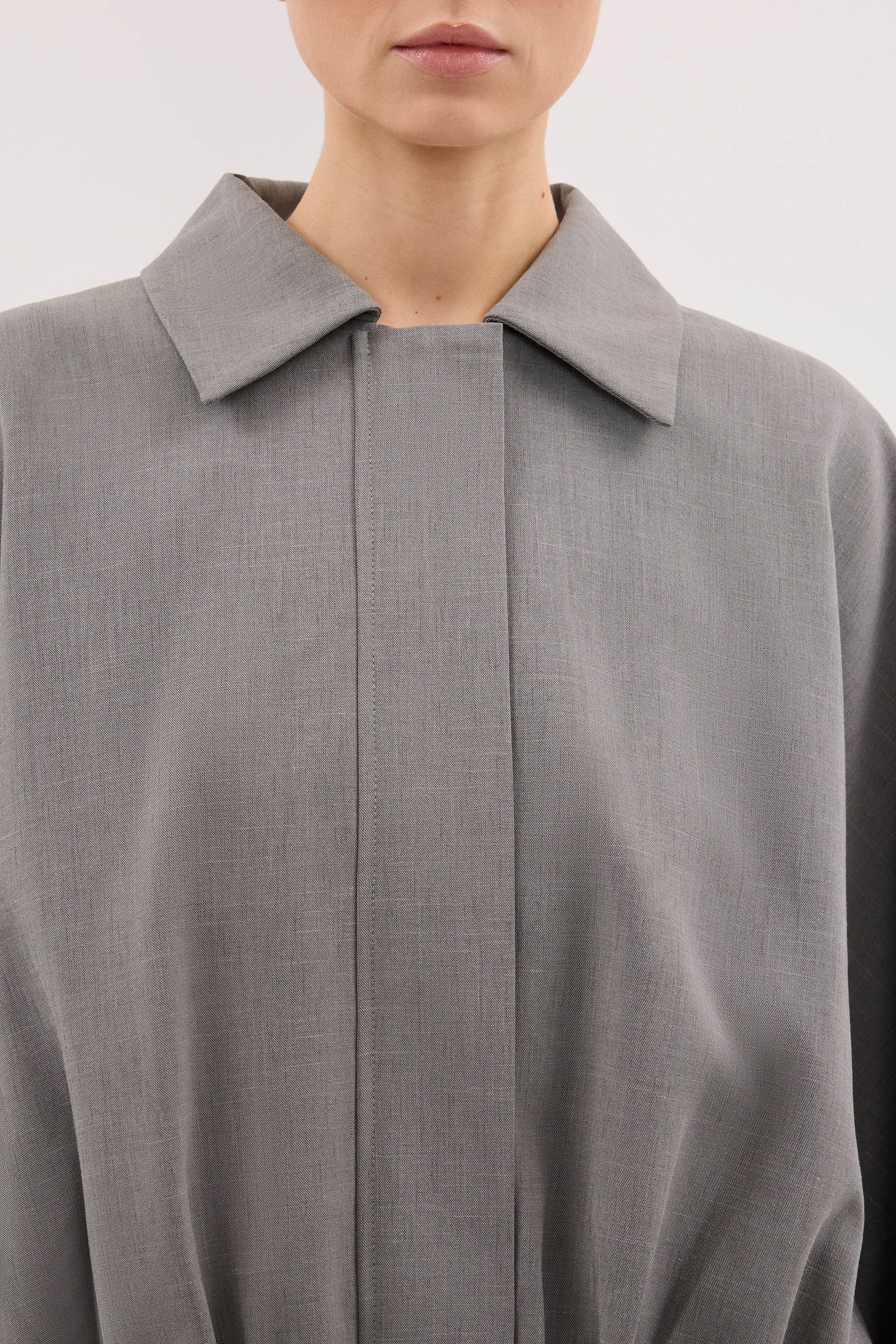 KENDALL STEEL GREY BOMBER JACKET - Image 5