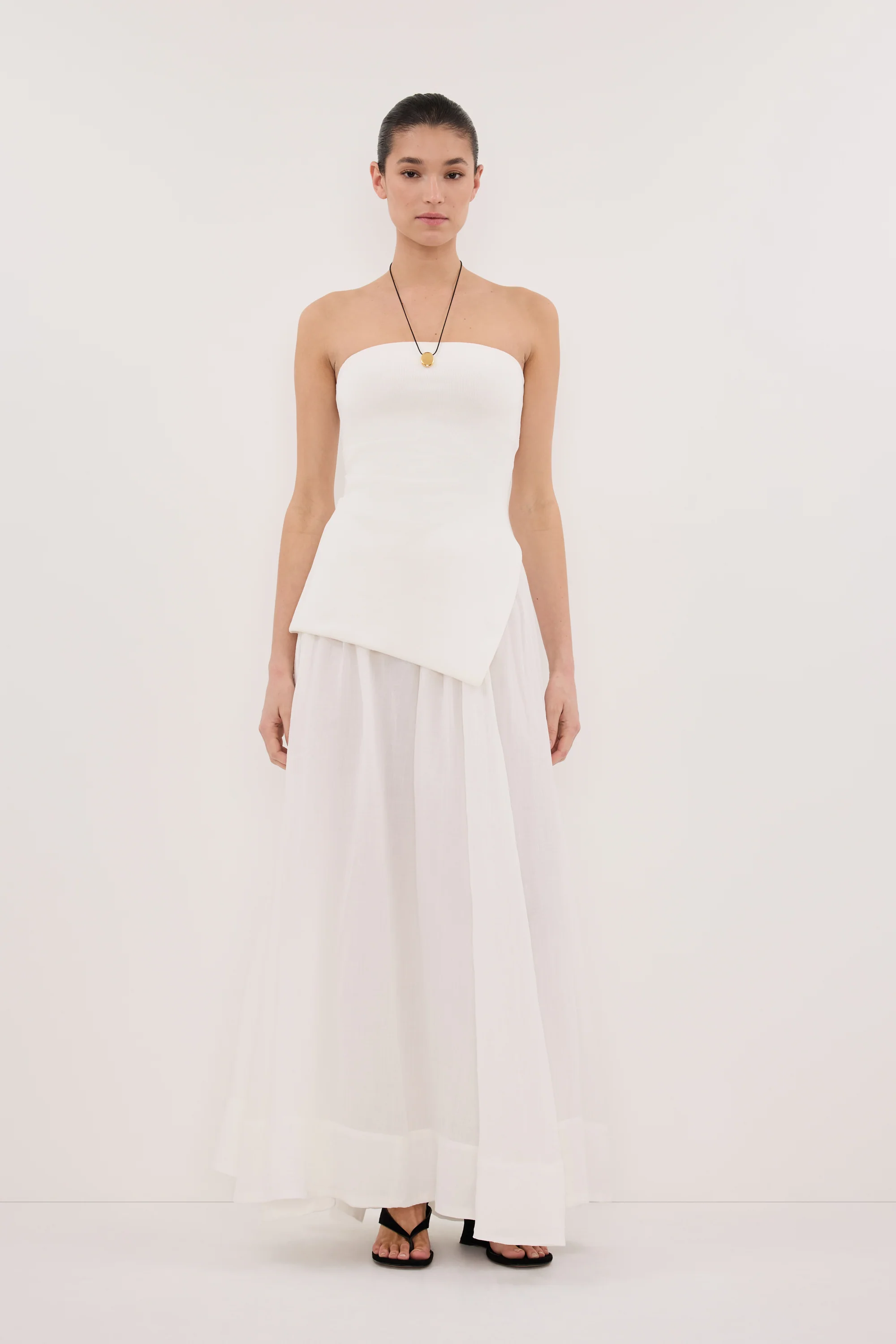 LAYNE WHITE RAMIE MAXI SKIRT - Image 3
