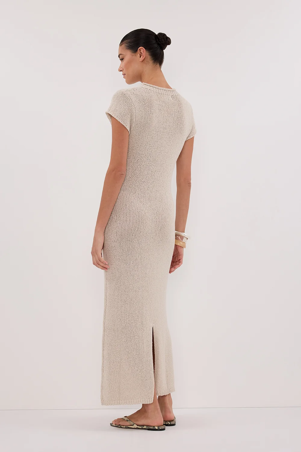 LEO CHALK KNIT MIDI DRESS - Image 4