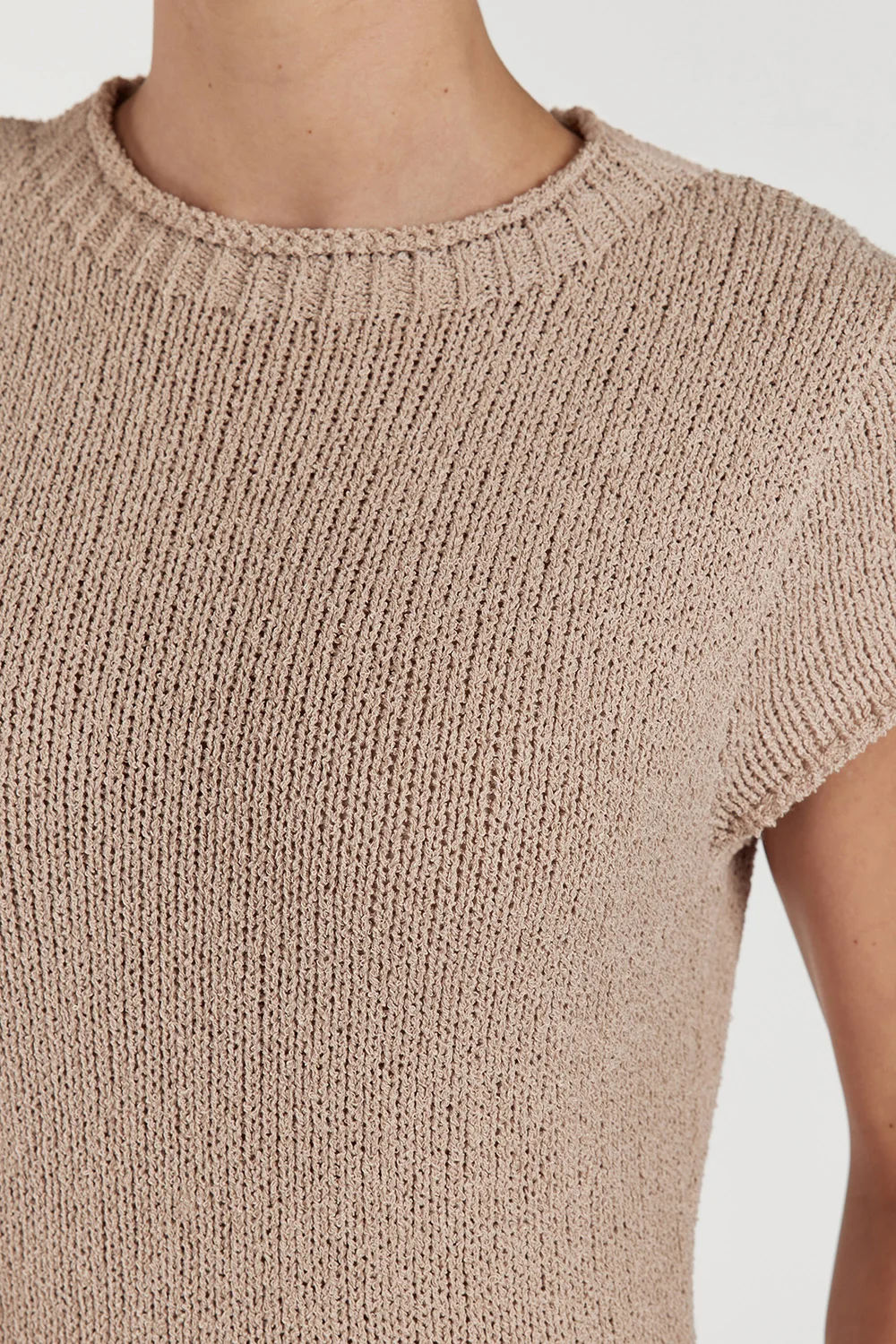 LEO TAN KNIT MIDI DRESS - Image 5