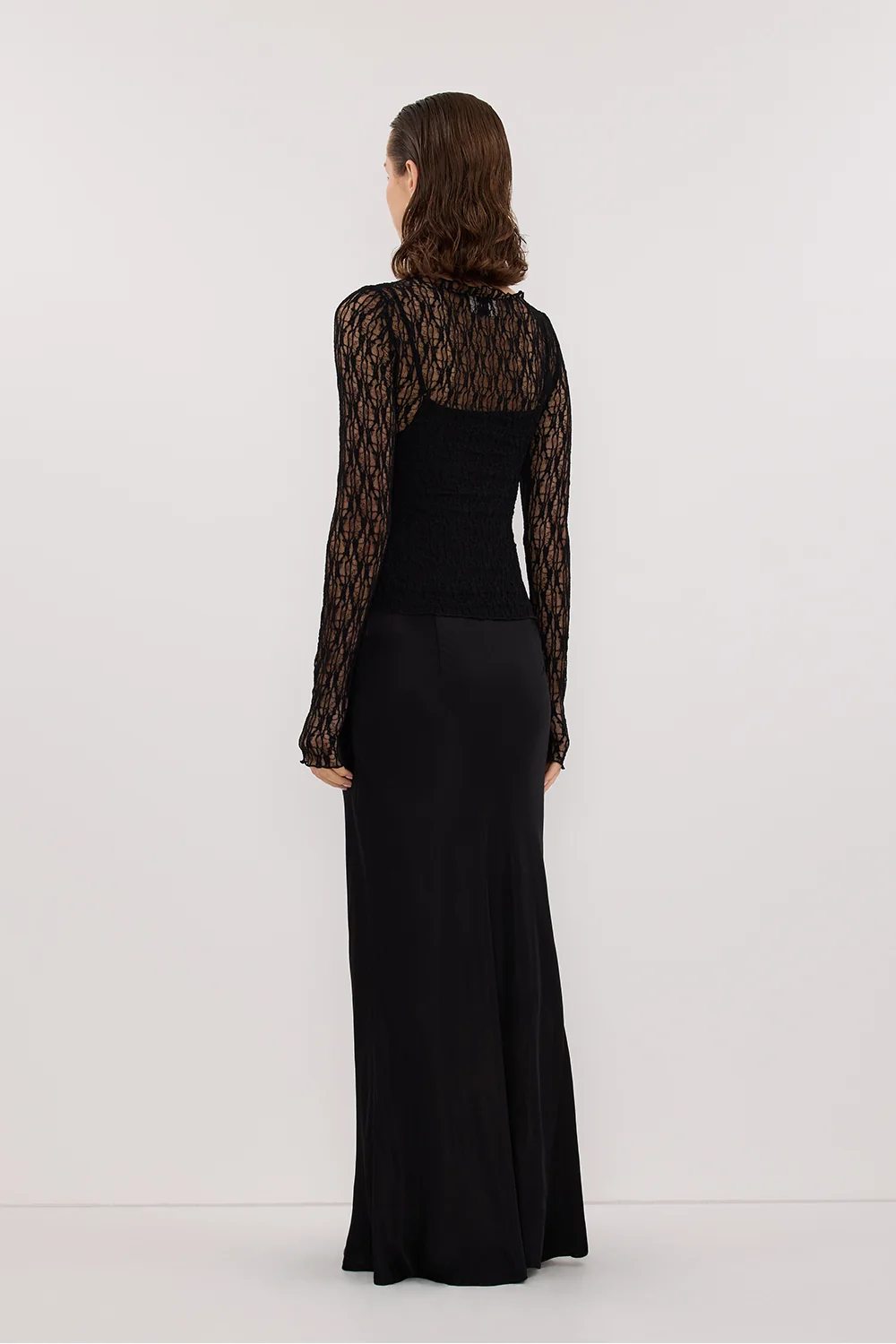 LIZZIE BLACK LACE LONG SLEEVE TOP - Image 4