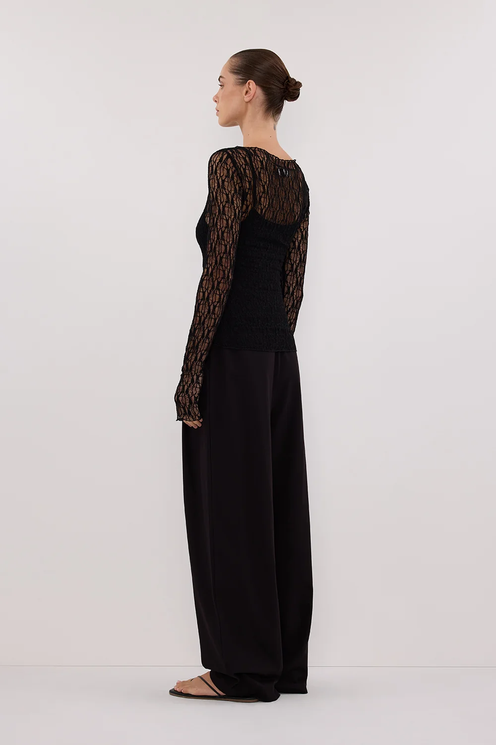 LIZZIE BLACK LACE LONG SLEEVE TOP - Image 7