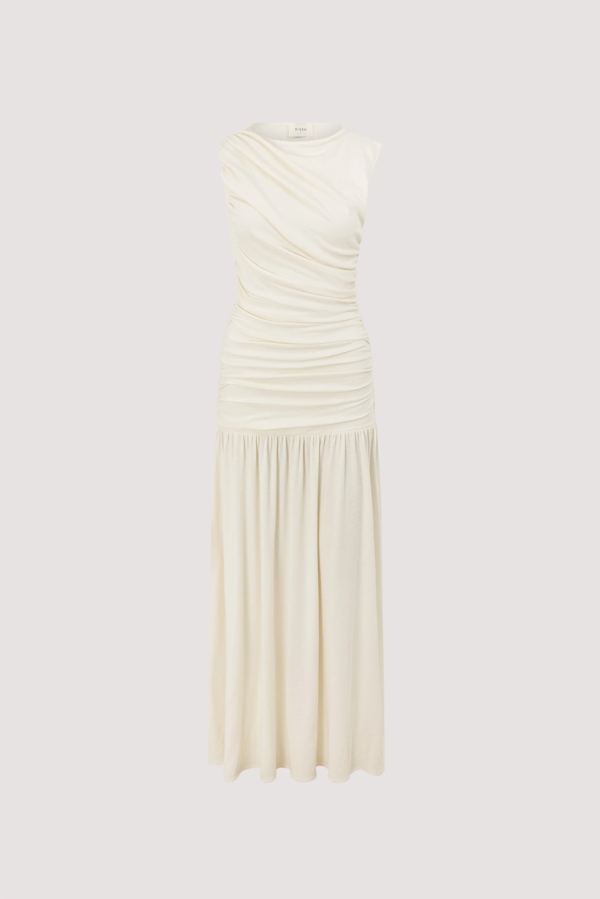 LOLA CREAM RUCHED MAXI DRESS - Image 7