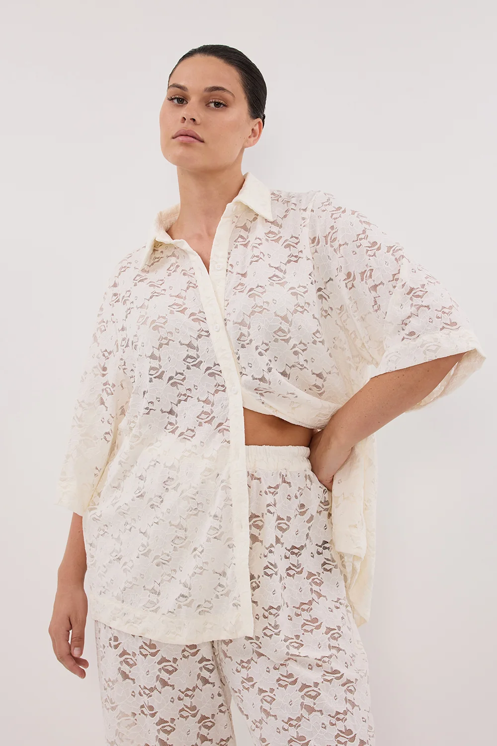 LOULA WHITE LACE SHIRT - Image 10