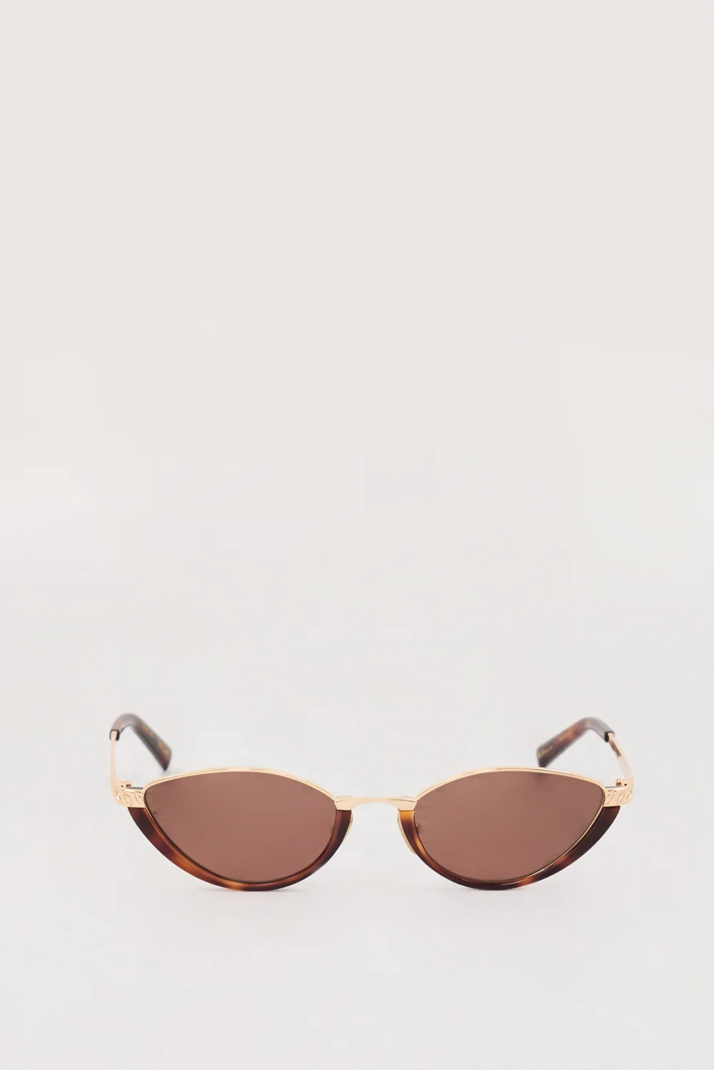 LUV LOU THE LIA GOLD BROWN SUNGLASSES