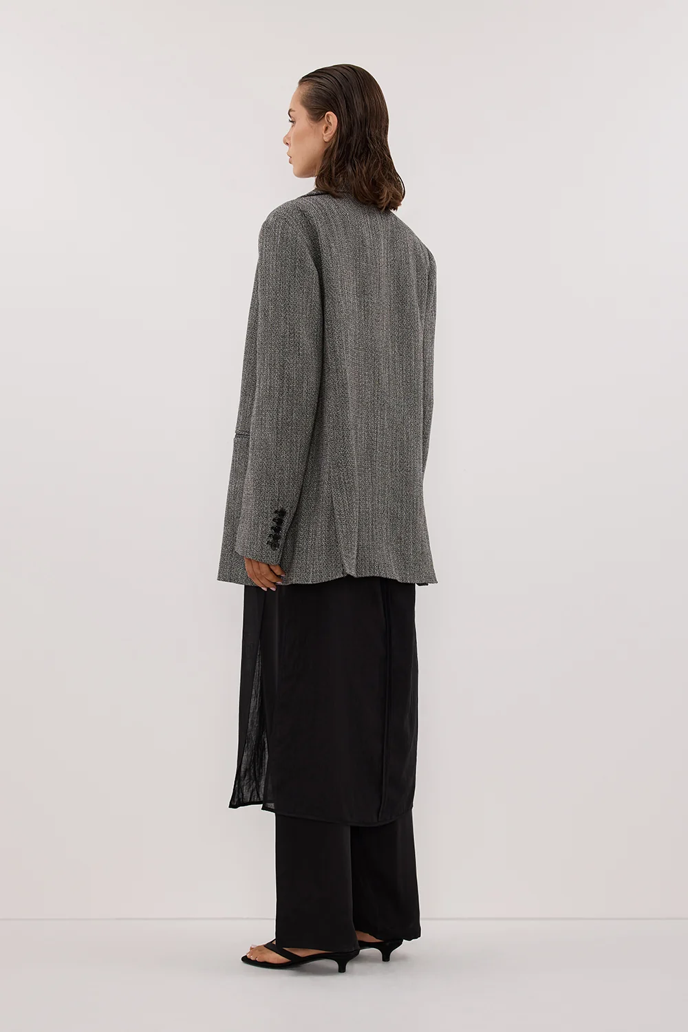 MANHATTAN CHARCOAL TWEED BLAZER - Image 4