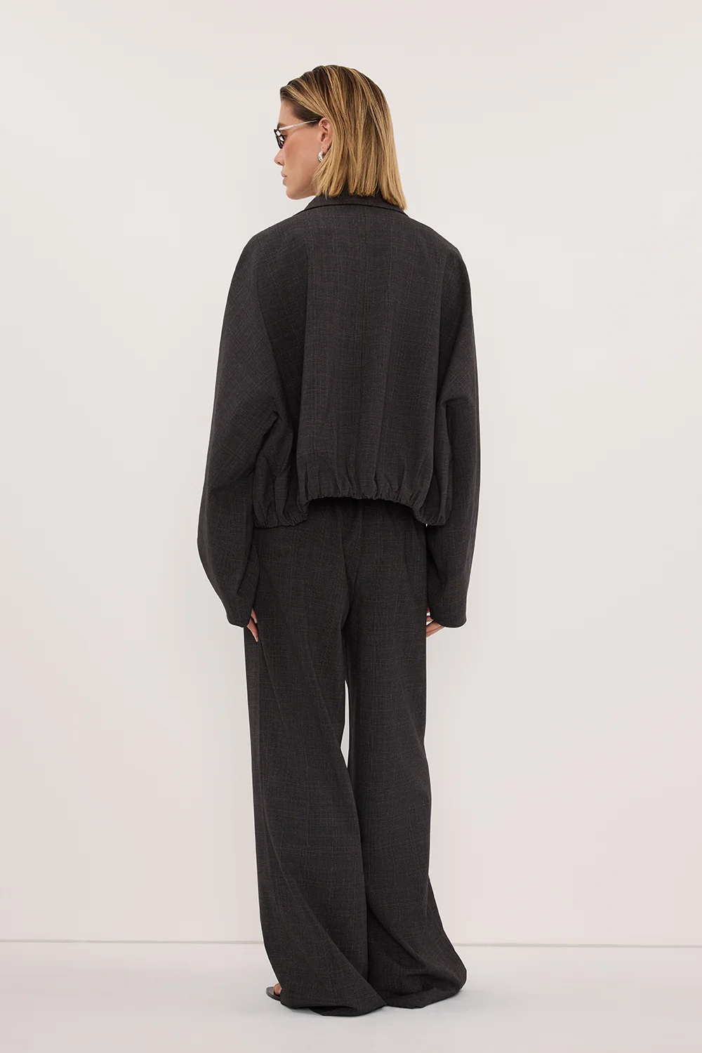 MARCO GREY PLAID ELASTIC PANT - Image 5