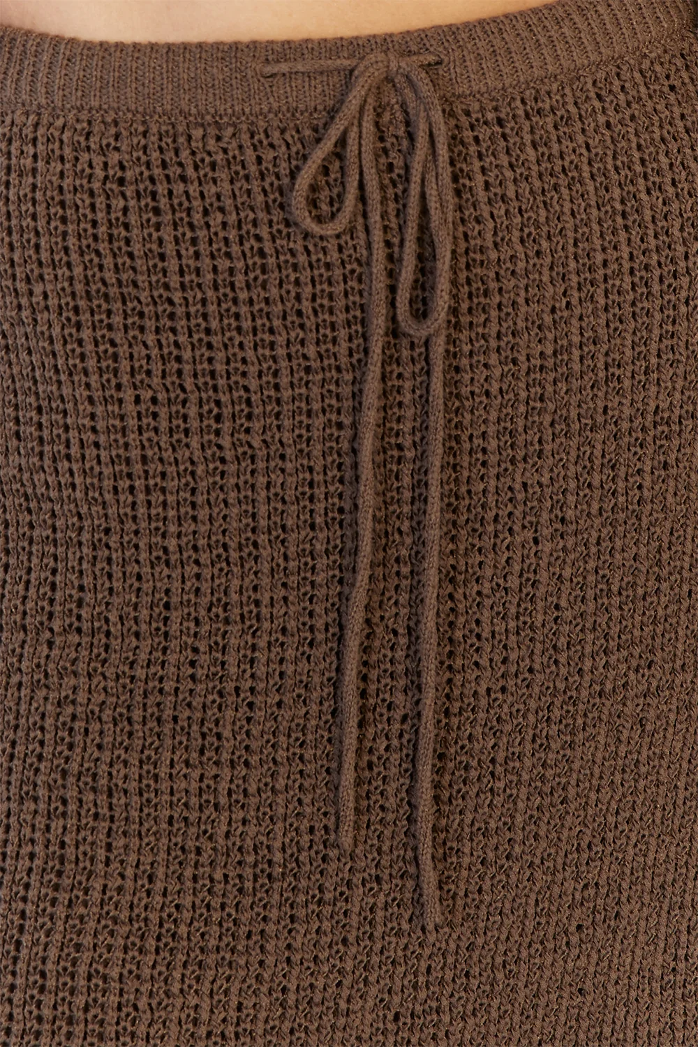 MARGOT CHOC KNIT CROCHET MINI SKIRT - Image 5