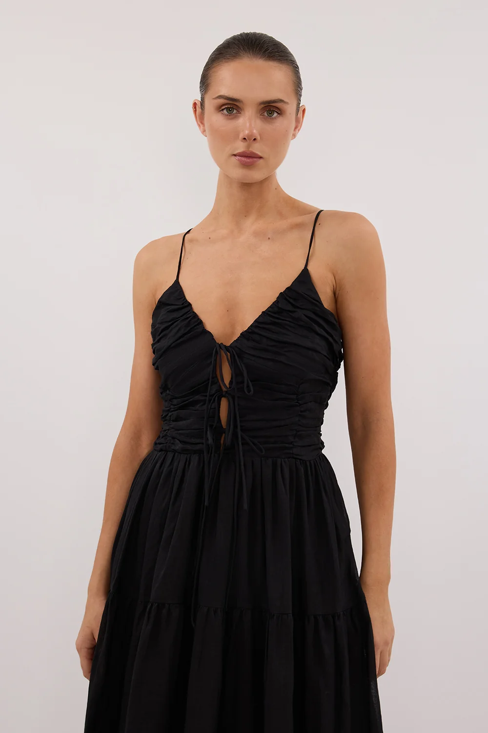 MARNIE BLACK RAMIE MIDI DRESS - Image 6