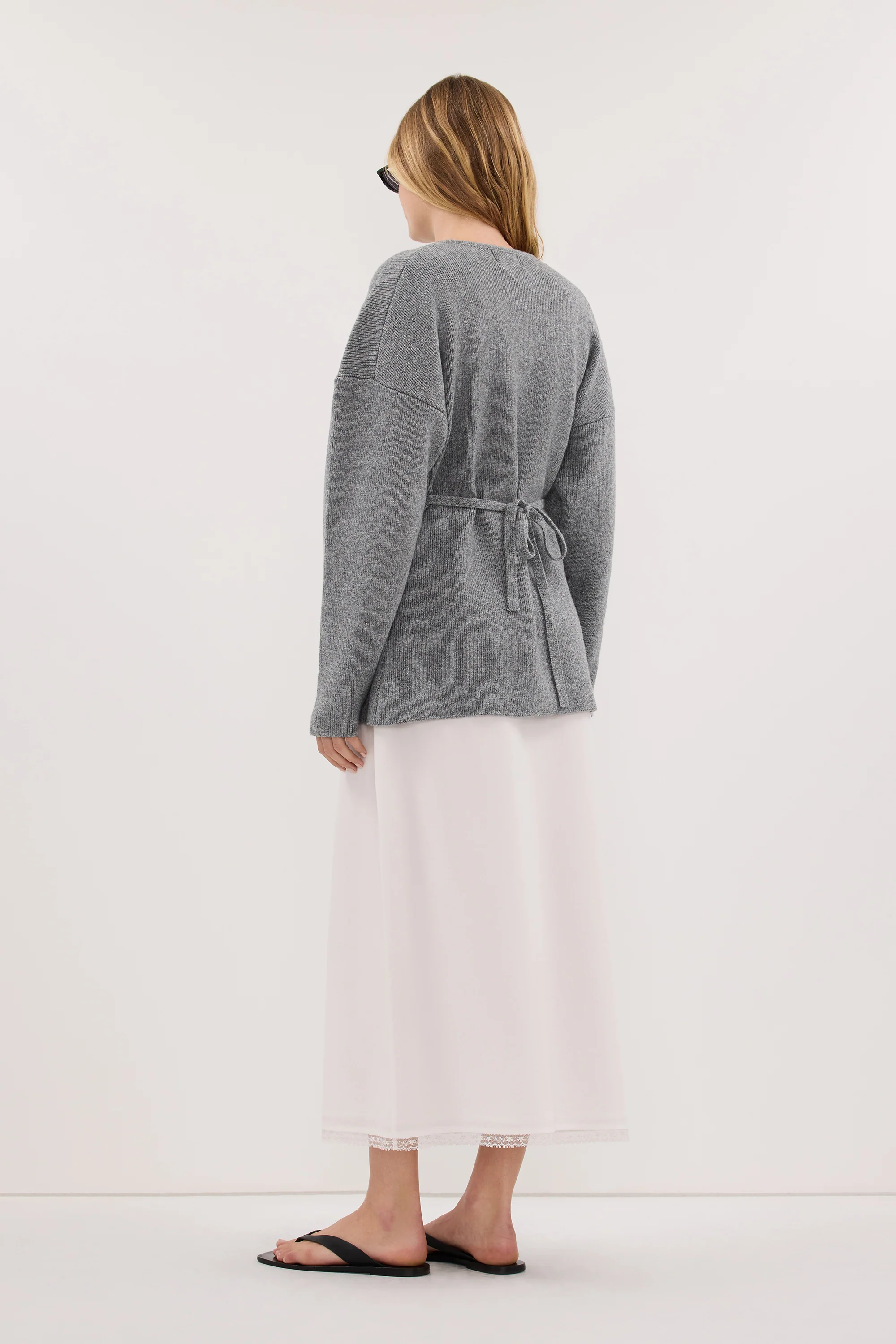 MARTHA GREY MARLE CINCHED CARDIGAN - Image 4