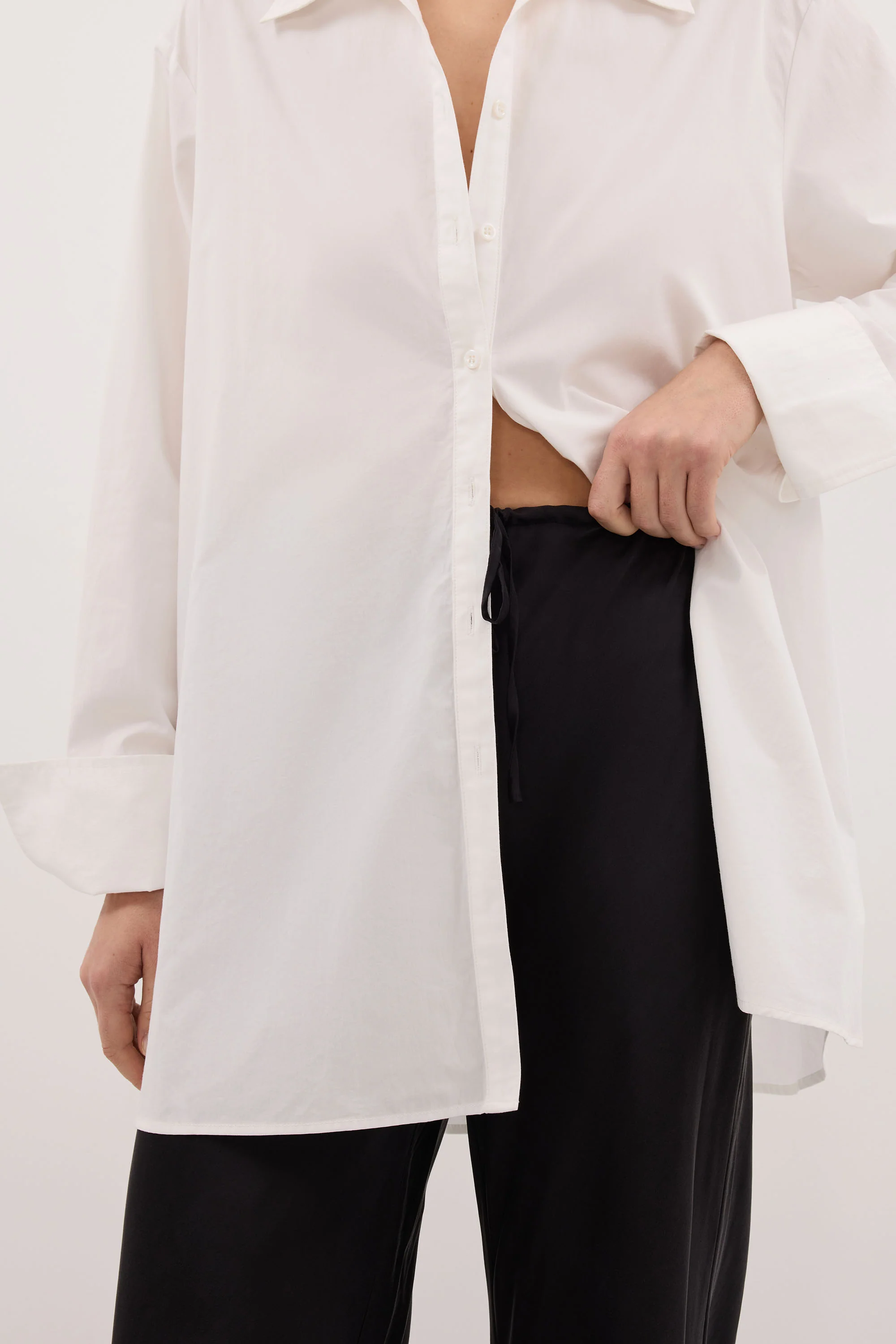 MELANI BLACK SILK BIAS PANT - Image 4