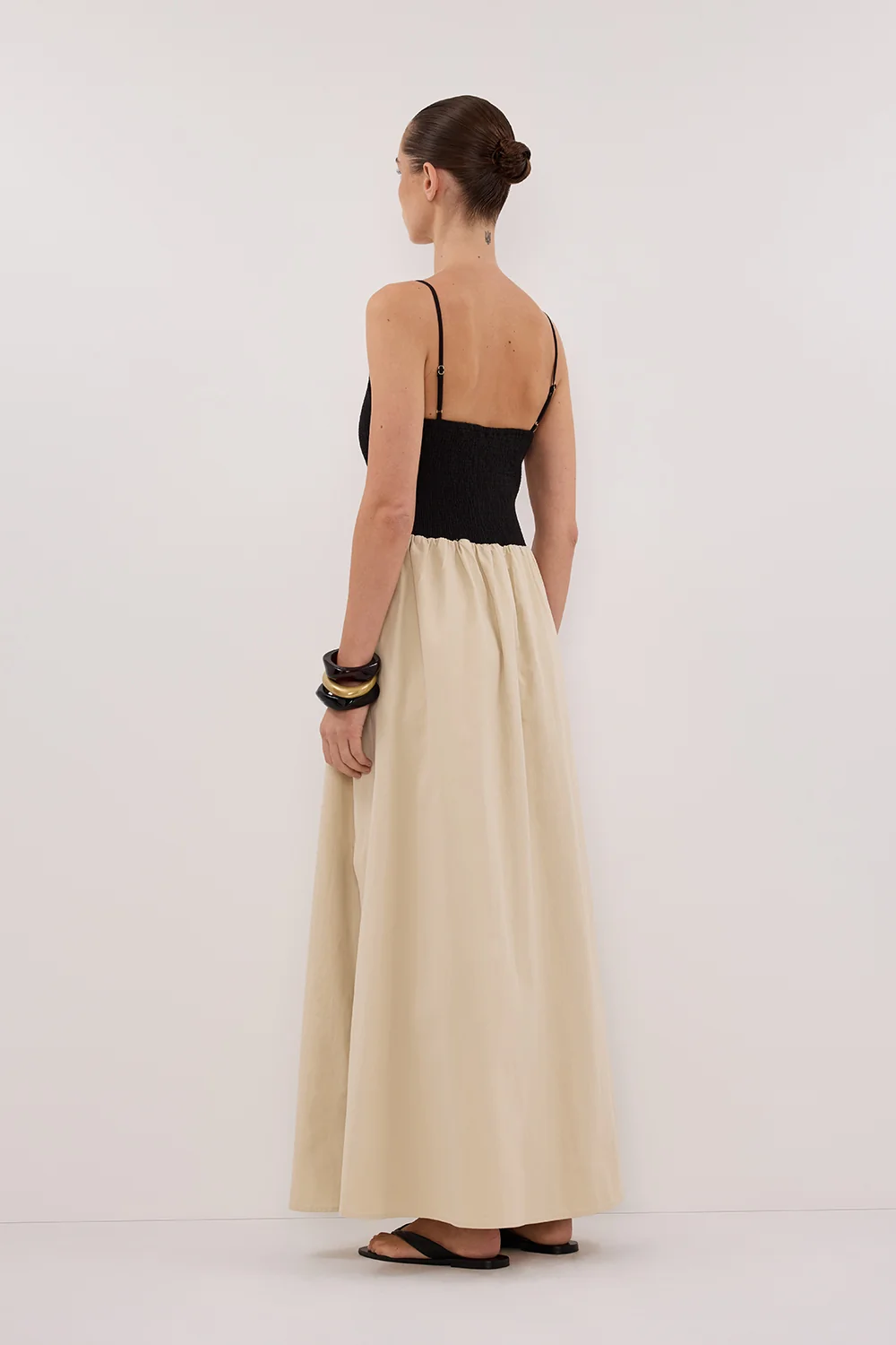 MILANO BLACK AND STONE MIDI DRESS - Image 4
