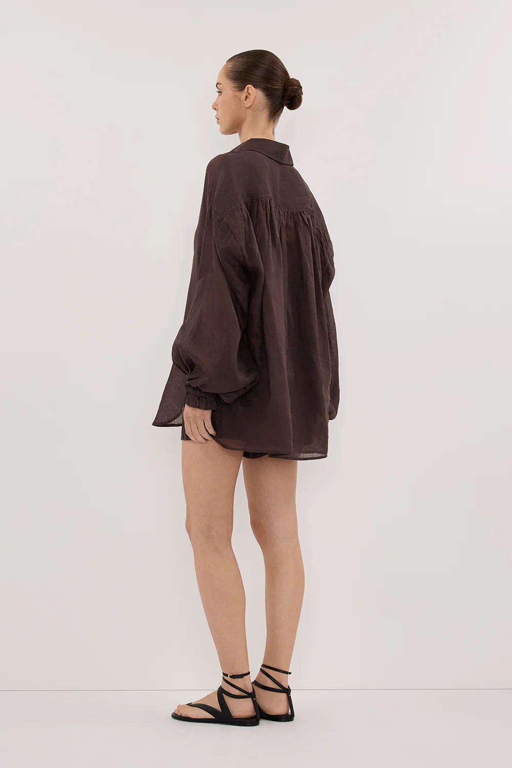 MILLER DARK CHOC RAMIE LONG SLEEVE SHIRT - Image 4