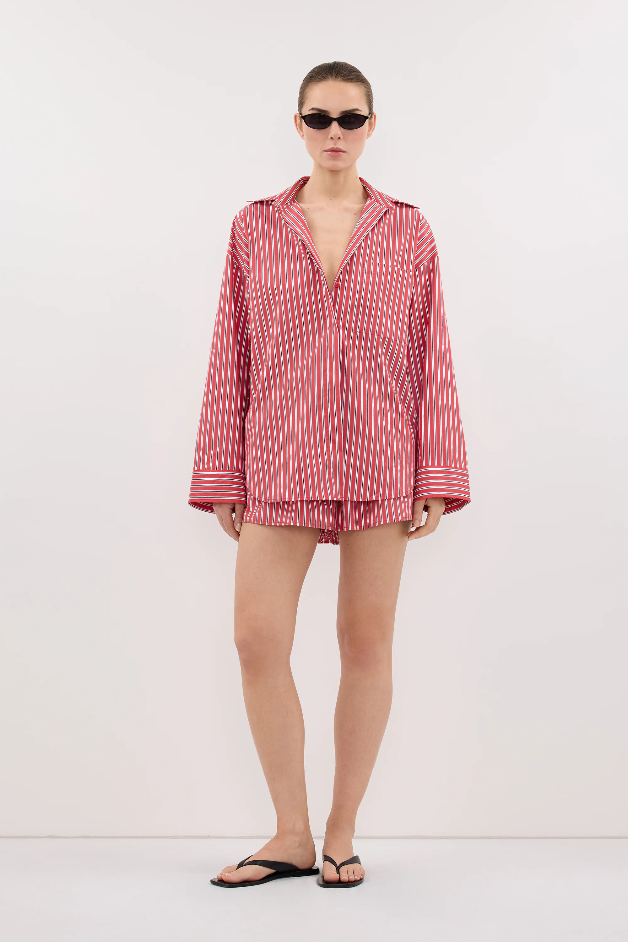 MISHA RED STRIPE SHIRT - Image 3