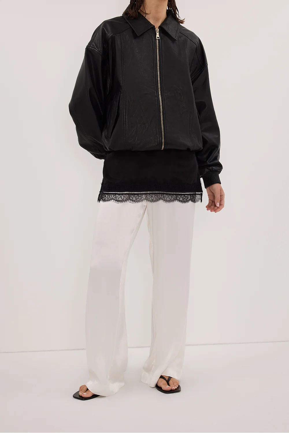 MONICA WHITE SATIN PANT - Image 2