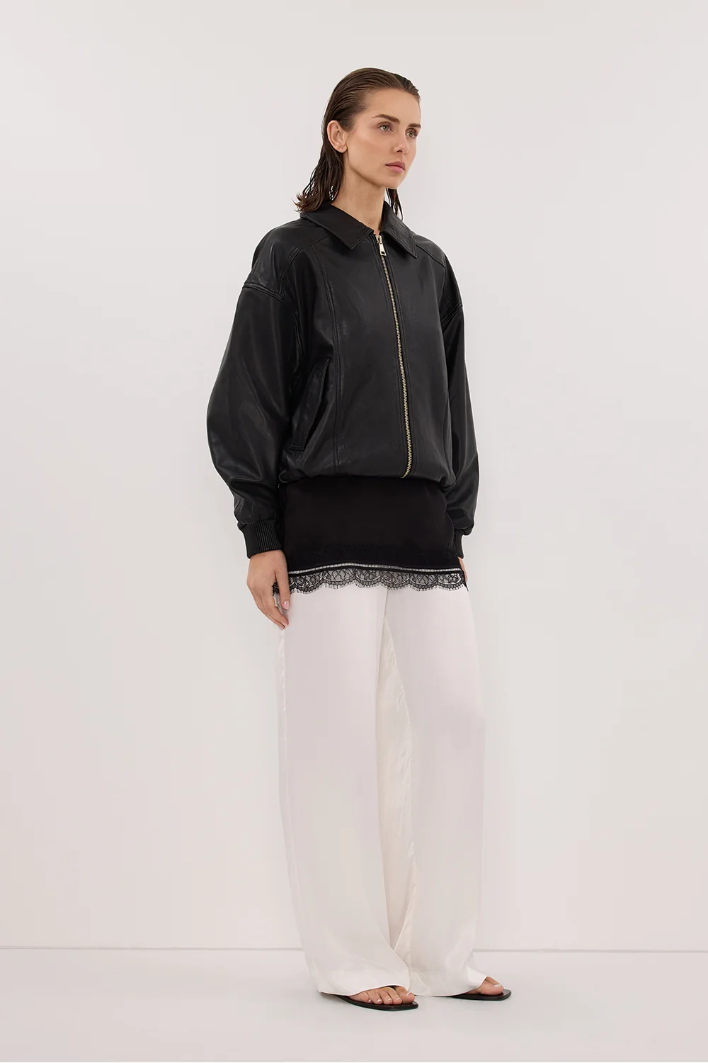 MONICA WHITE SATIN PANT - Image 3