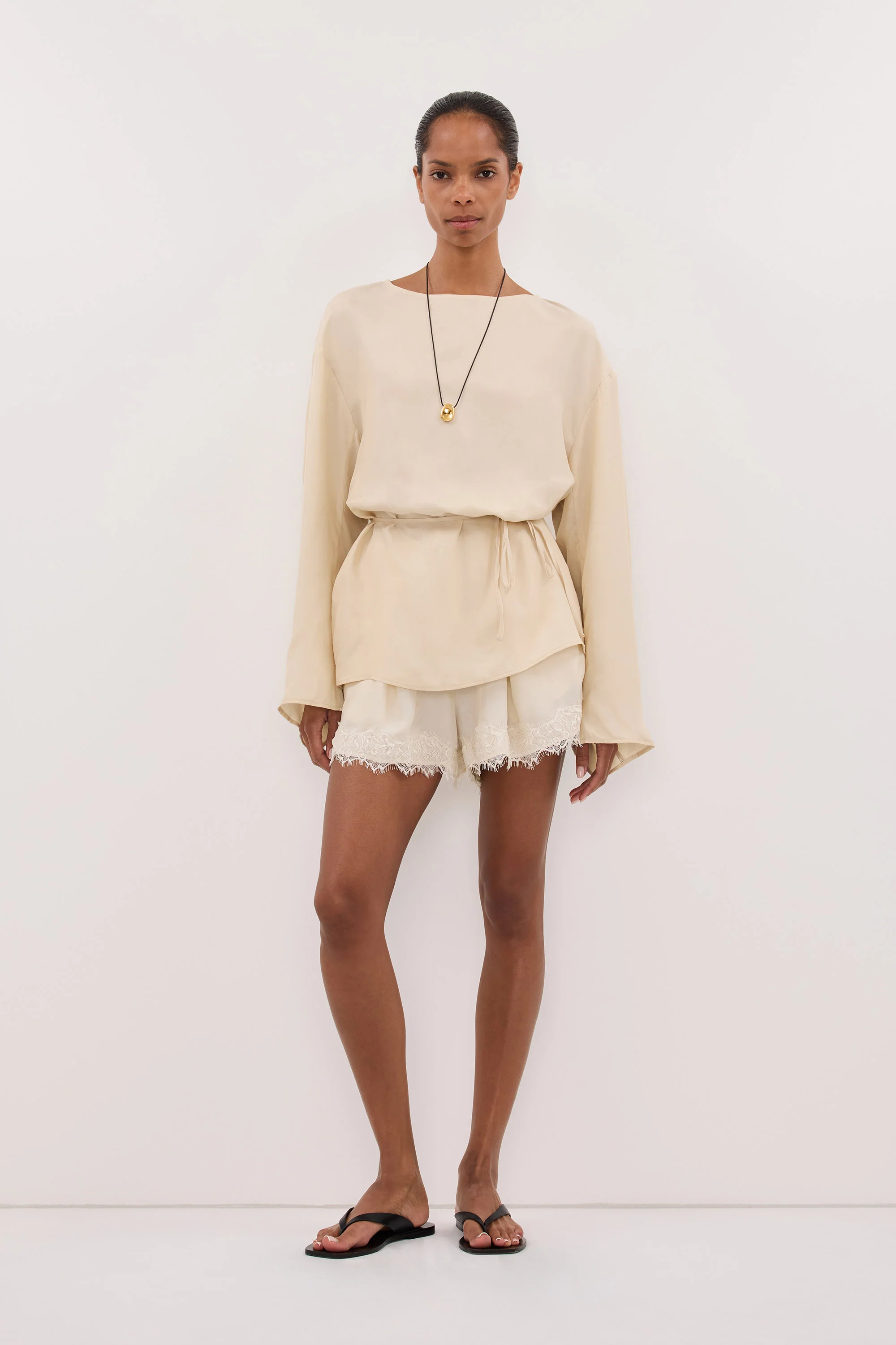 MYLAH STRAW CUPRO COCOON TOP - Image 5