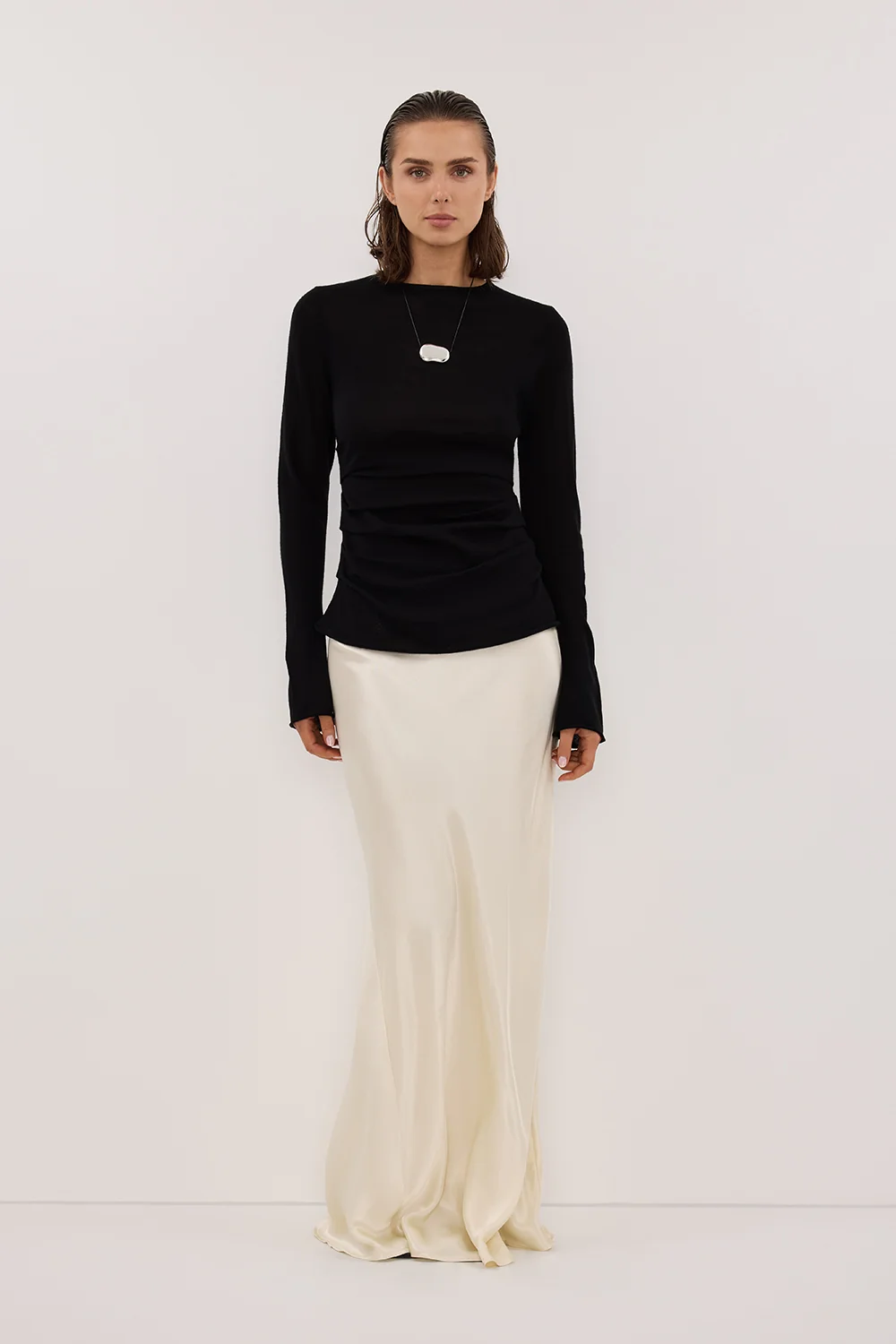 NICO BLACK MERINO KNIT TOP