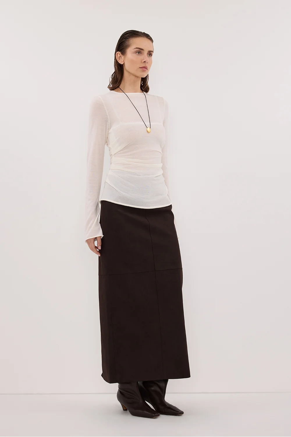 NICO OFF WHITE MERINO KNIT TOP - Image 3