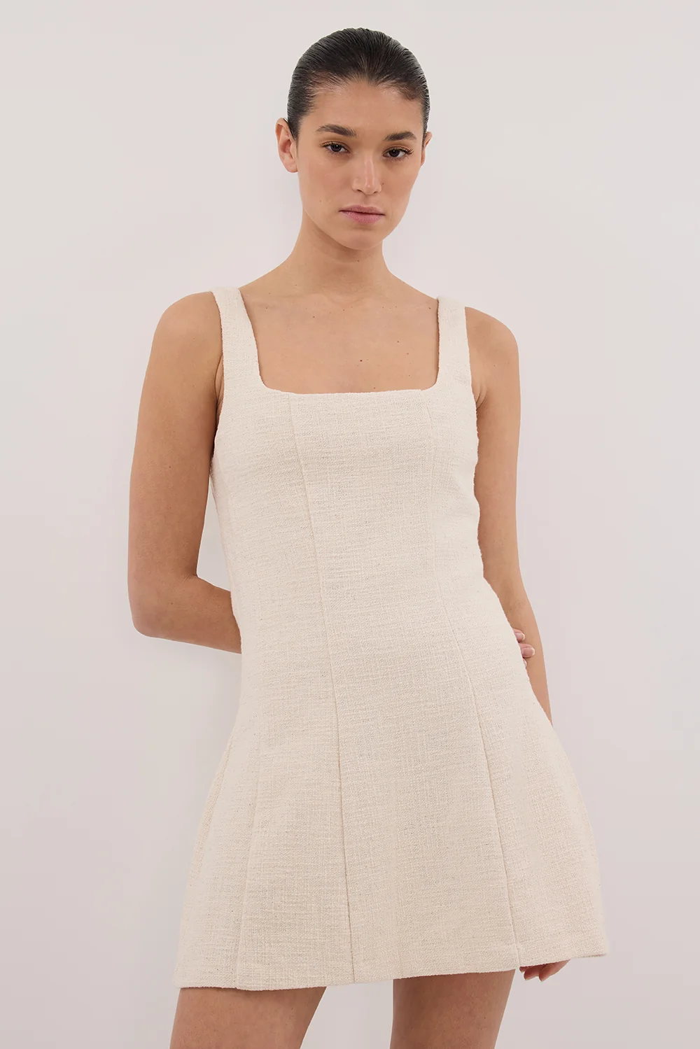 NIEVE NATURAL SLEEVELESS MINI DRESS - Image 2