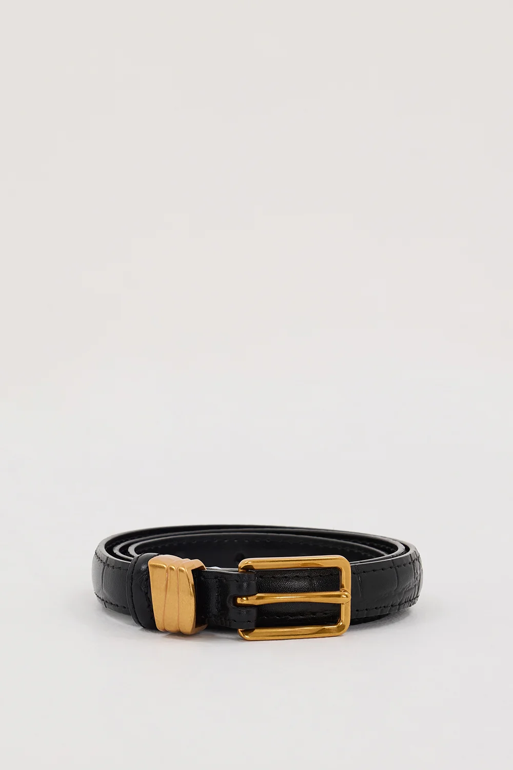 NOAH THE LABEL BLACK CROC BELT