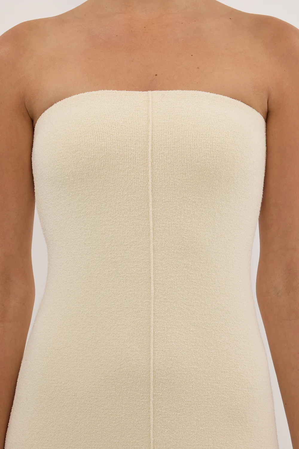 OWEN CREAM CREPE BANDEAU DRESS - Image 6