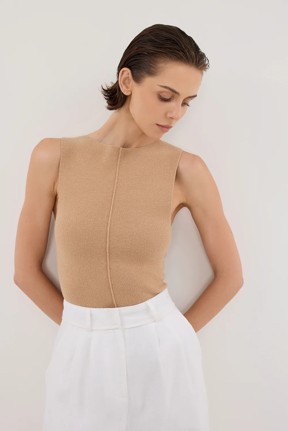 OWEN TAN BOAT NECK TOP - Image 2