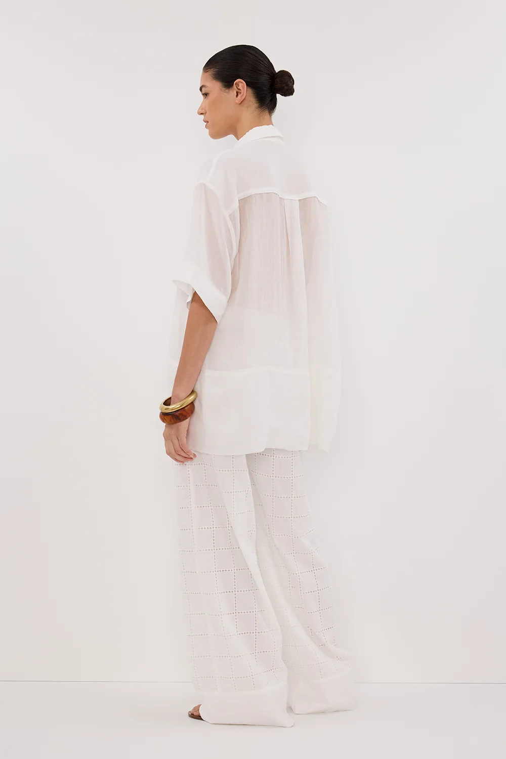 OWEN WHITE BRODERIE PANT - Image 5