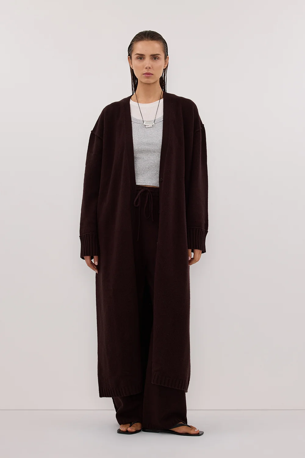 PAIGE CHOC WOOL KNIT PANT