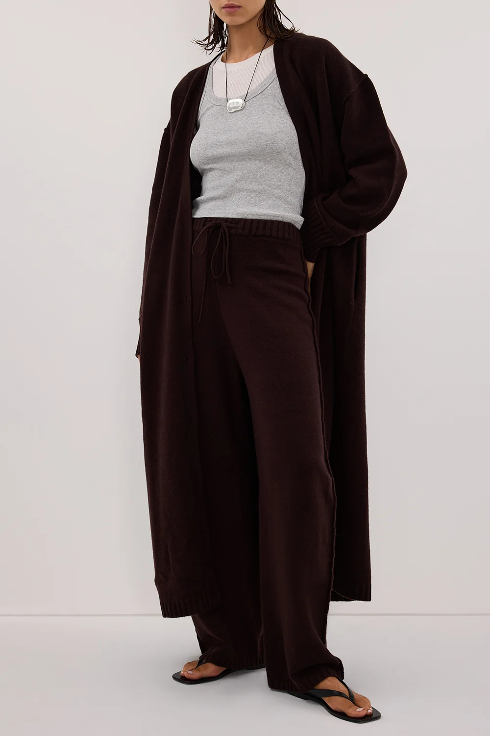 PAIGE CHOC WOOL KNIT PANT - Image 2