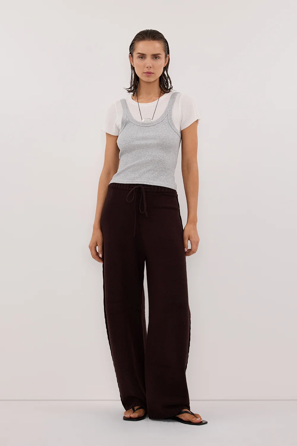 PAIGE CHOC WOOL KNIT PANT - Image 6