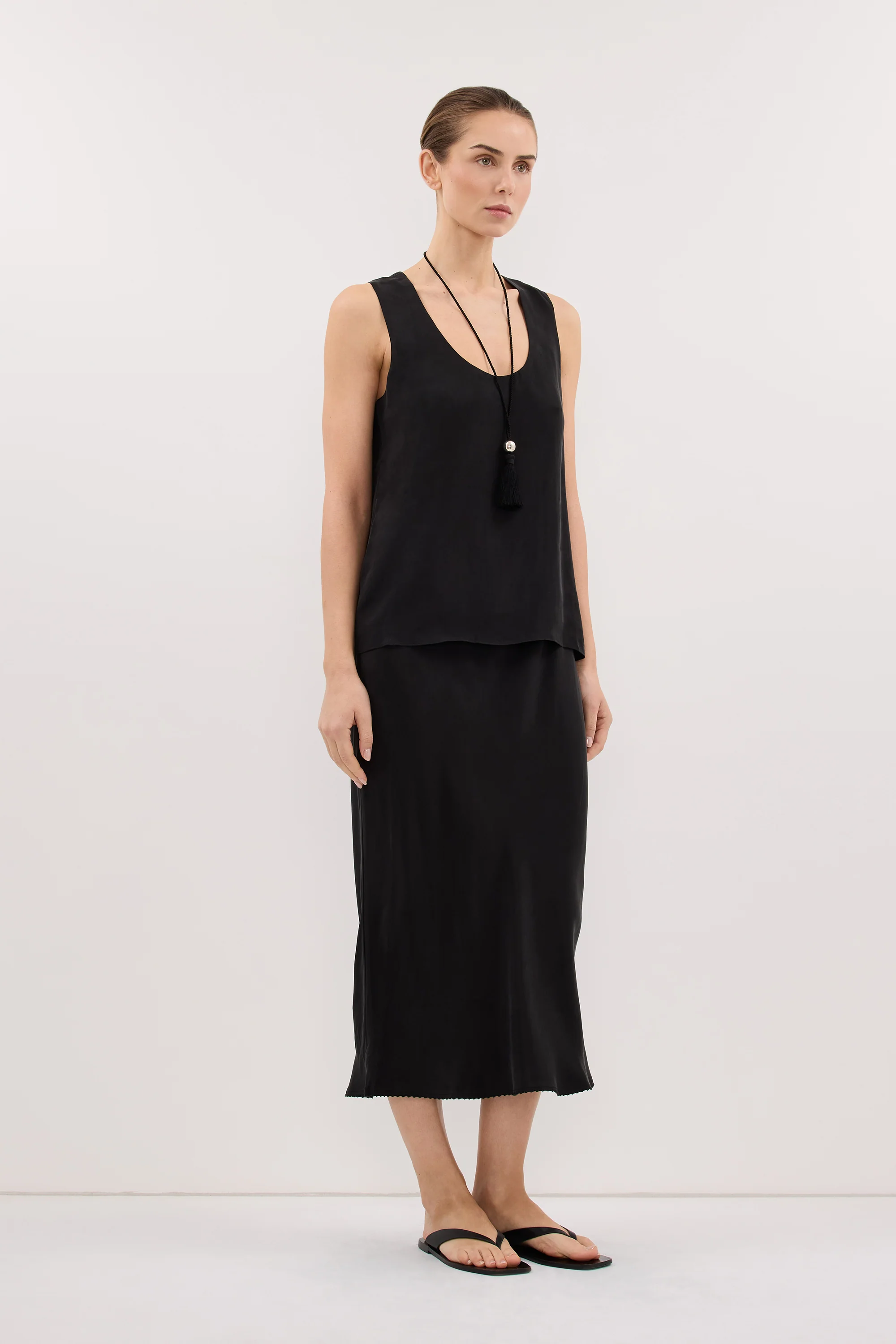 PALORA BLACK CUPRO TOP - Image 3