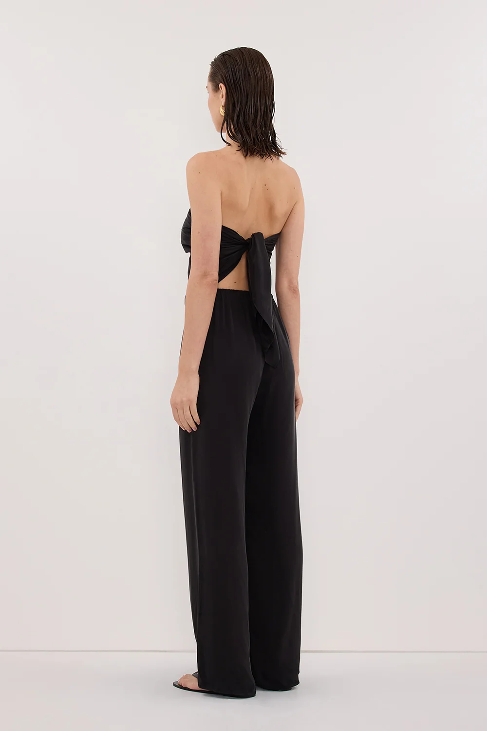 PERCY BLACK SILK SCARF TOP - Image 4