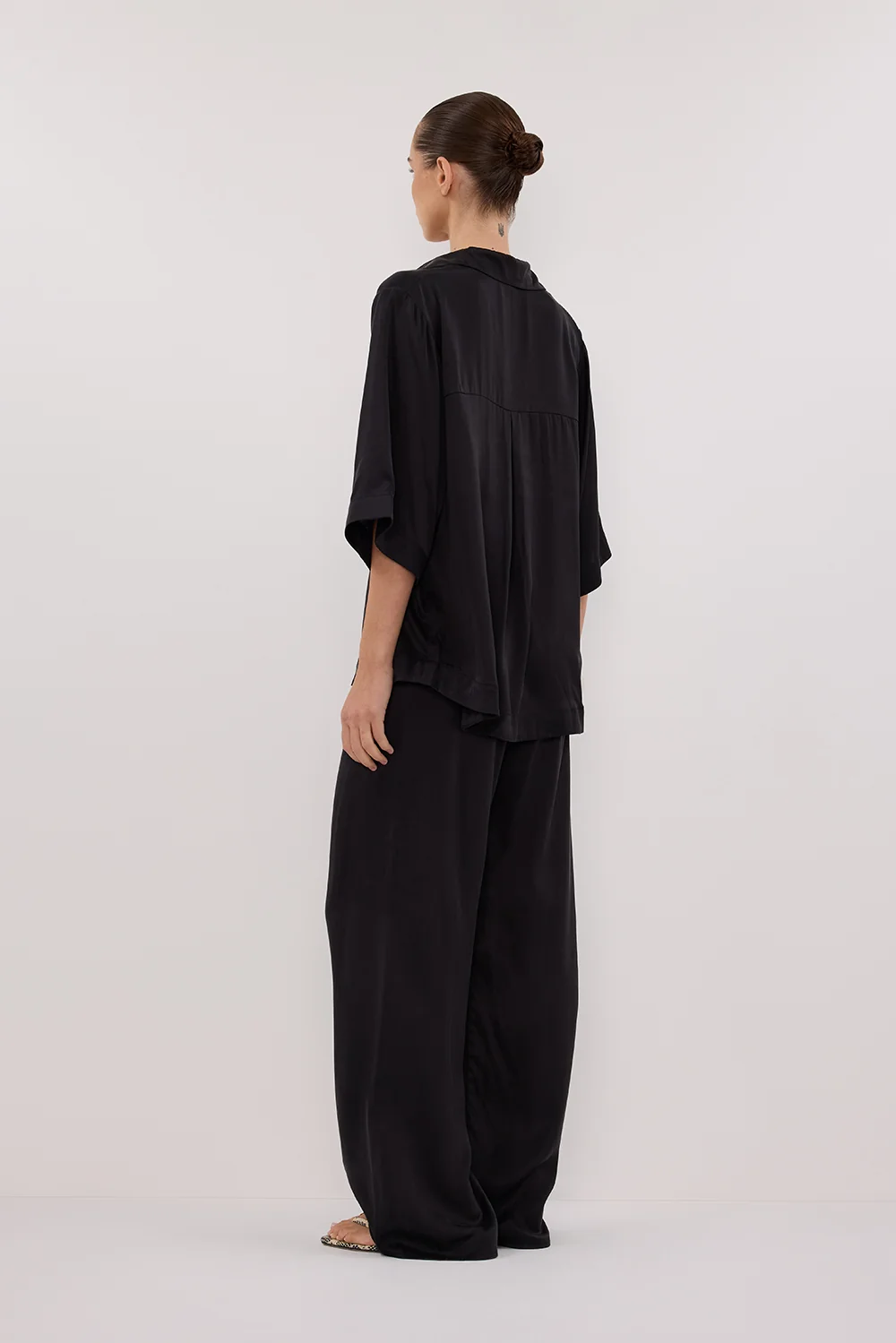 PERCY BLACK SILK SHIRT - Image 4