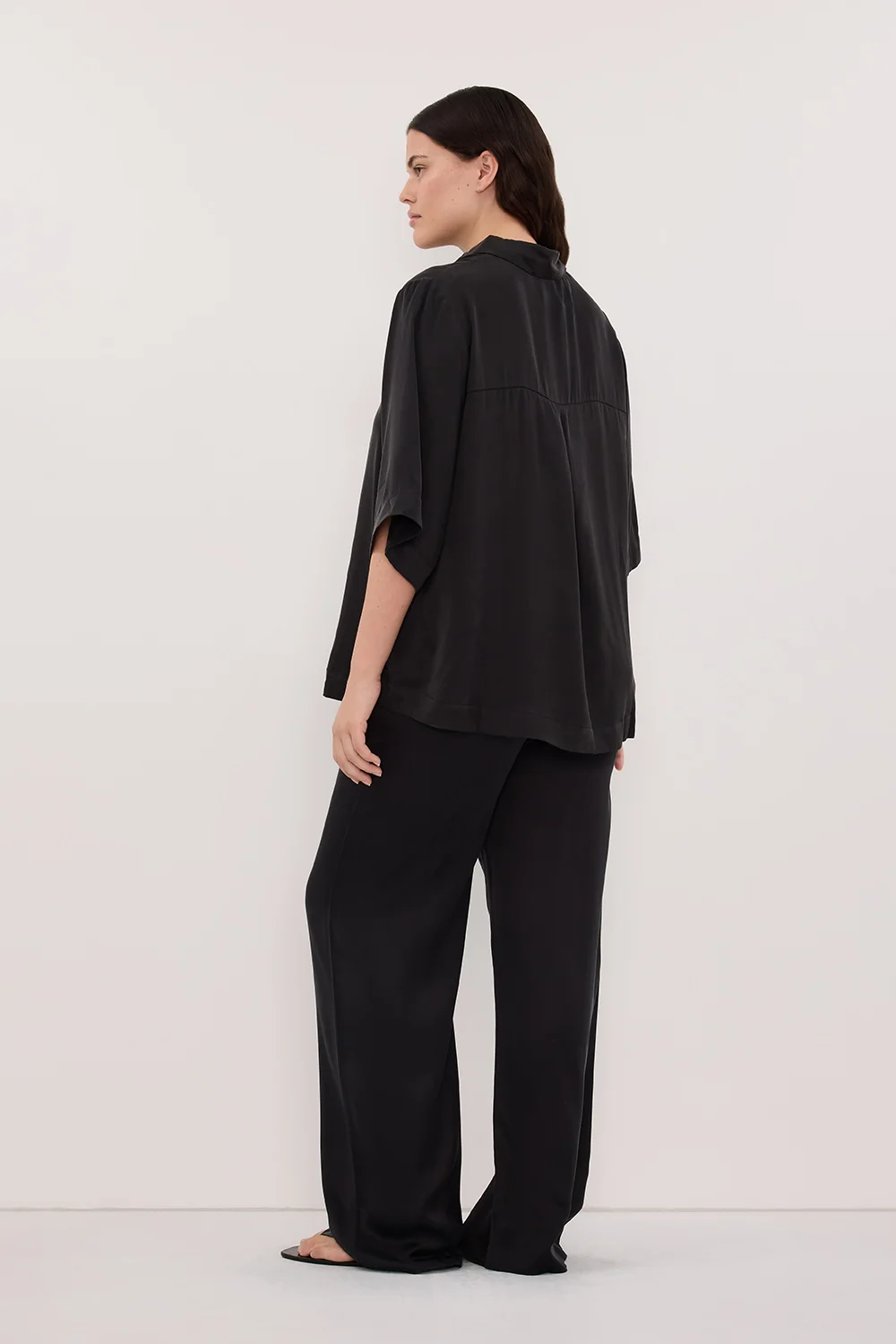 PERCY BLACK SILK SHIRT - Image 7
