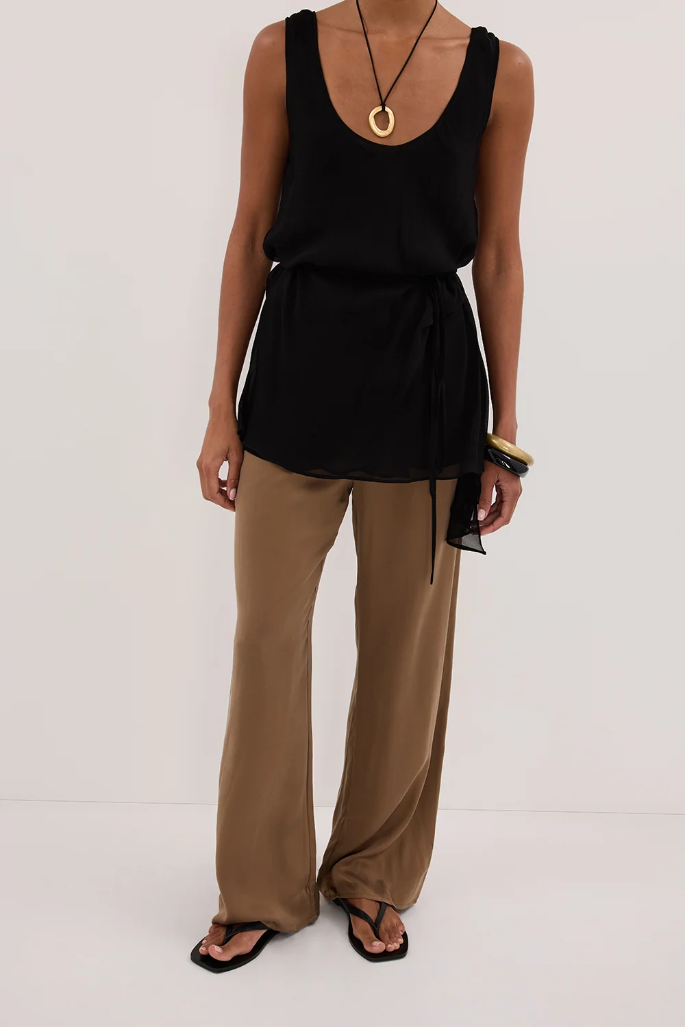 PERCY CHESTNUT SILK PANT - Image 2