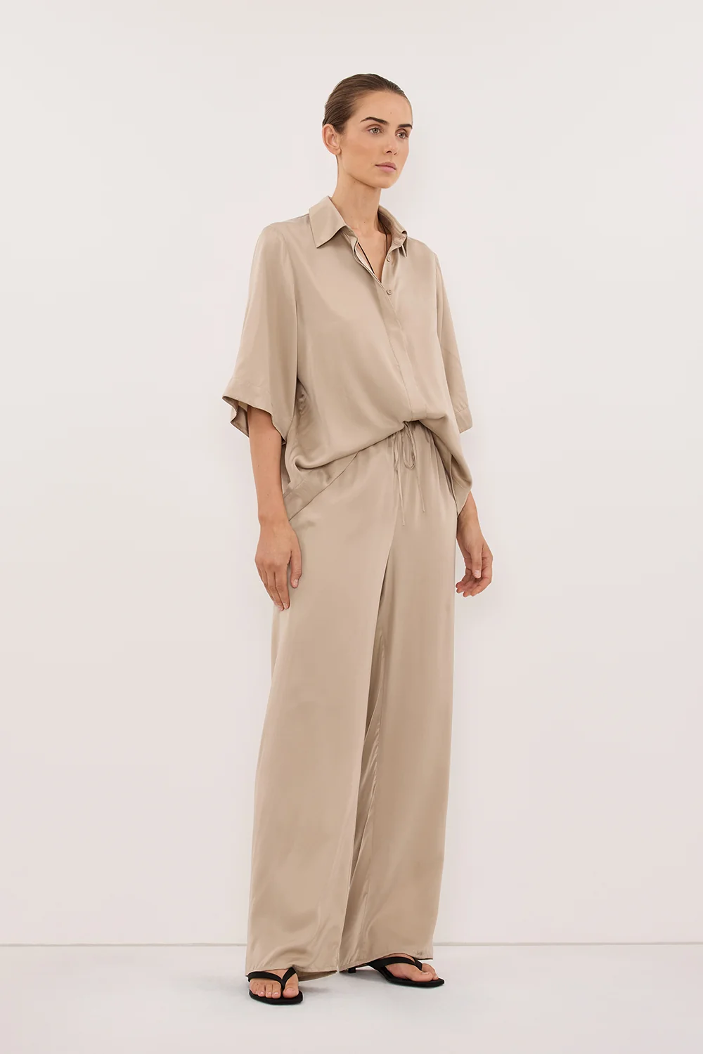 PERCY GOLD SILK SHIRT - Image 3