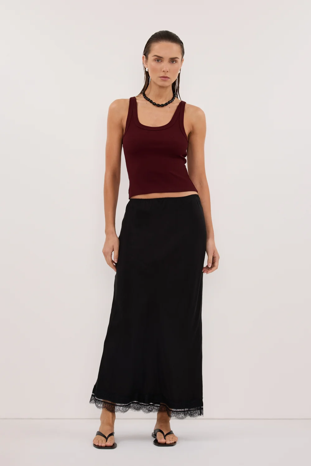 PHOEBE PLUM SCOOP NECK TANK TOP