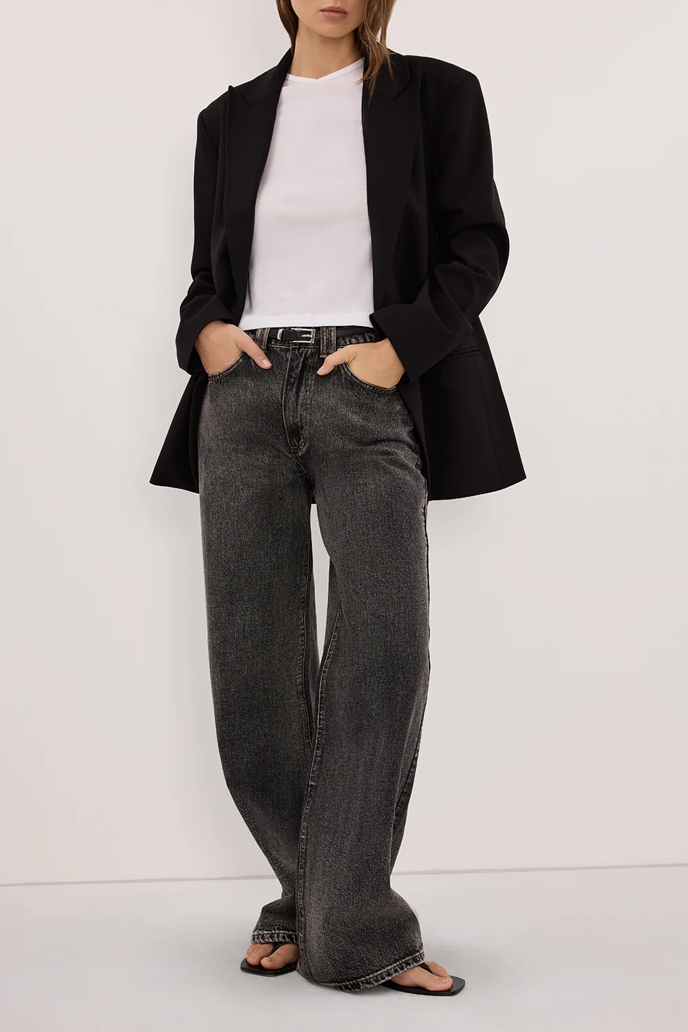 REAGAN 2.0 WASHED BLACK TALL SLOUCHY JEAN - Image 2