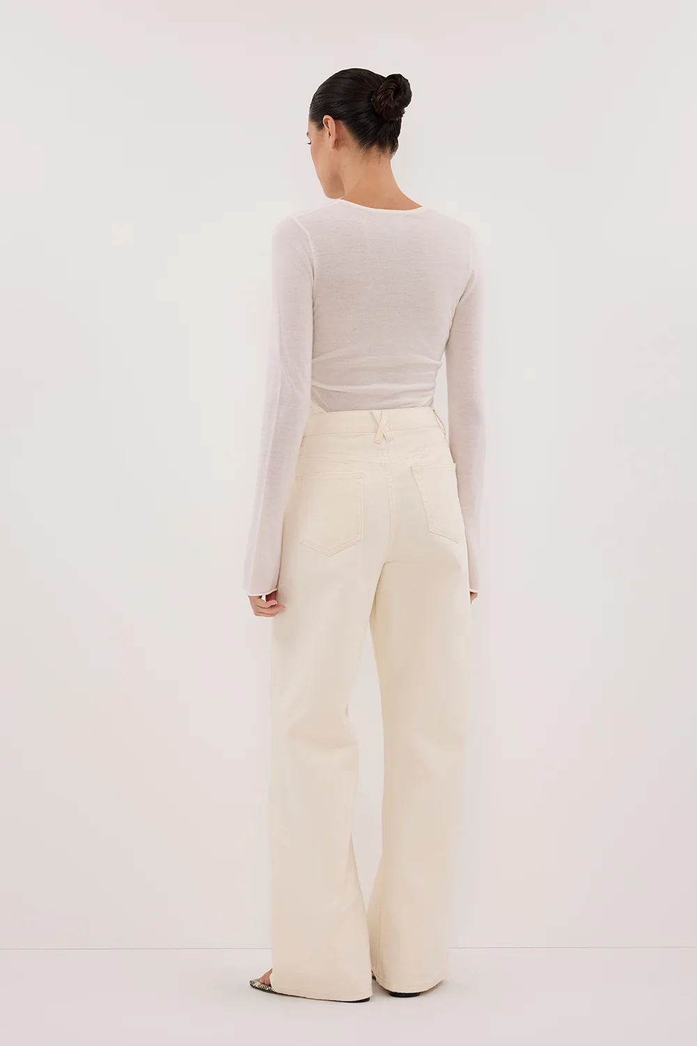 REAGAN 2.0 CREAM SLOUCHY JEAN - Image 4