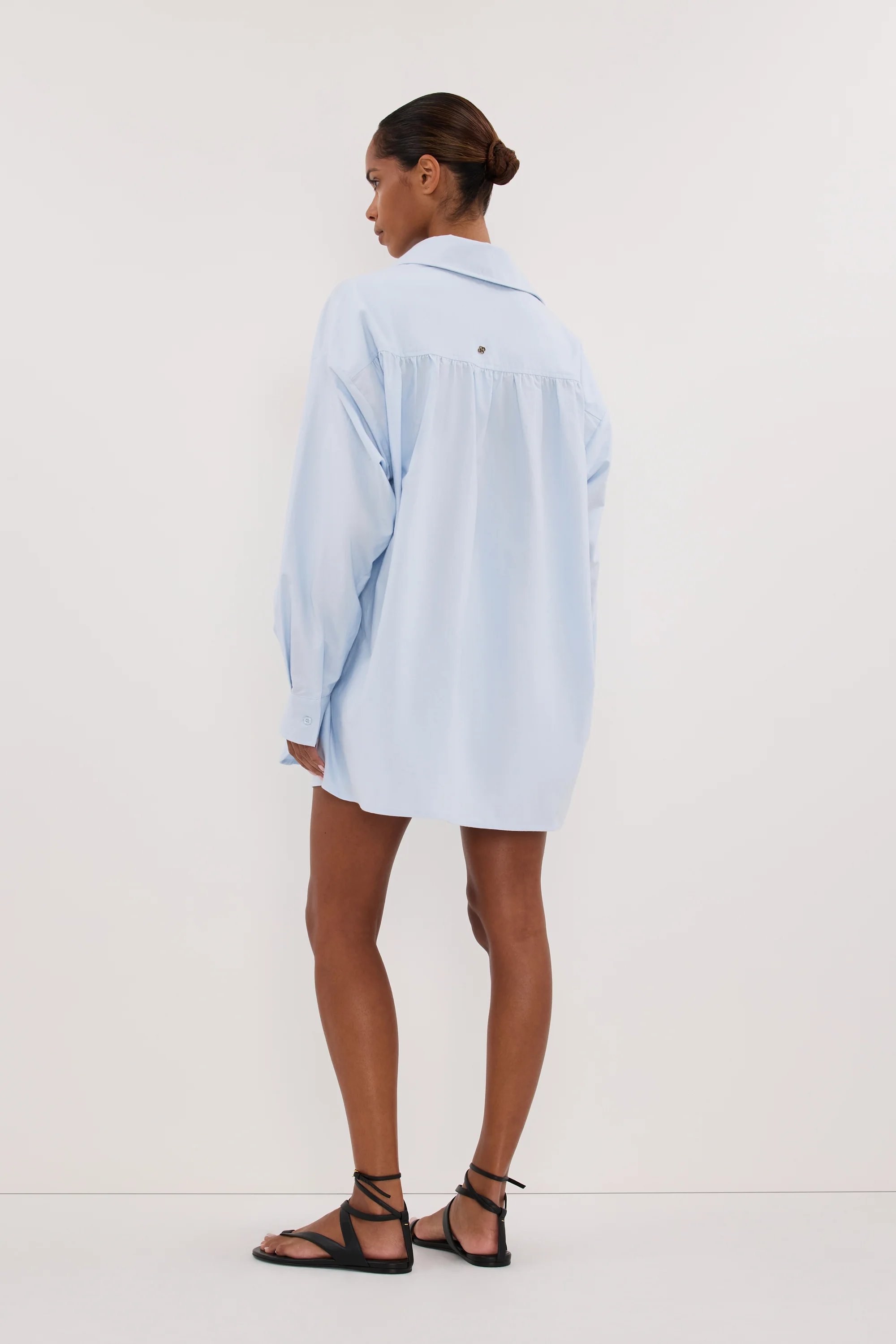 RHEA 2.0 ICE BLUE OVERSIZED COTTON SHIRT - Image 4