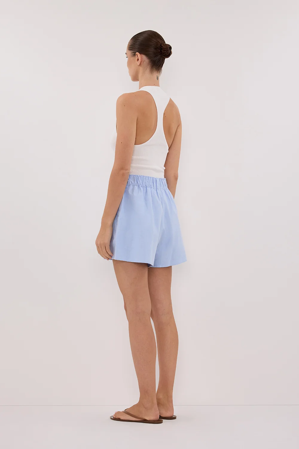 RHEA BLUE COTTON SHORT - Image 4