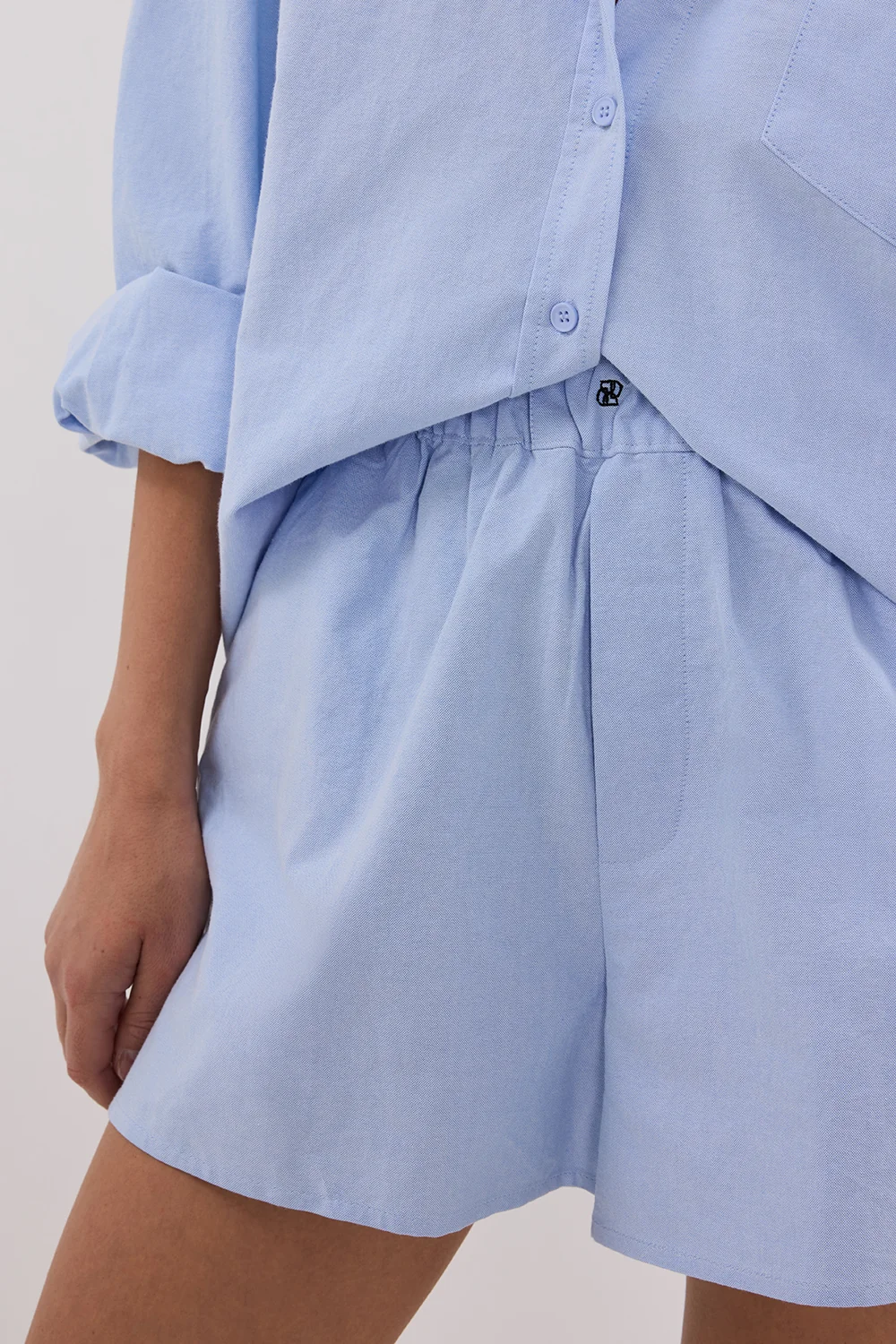 RHEA BLUE COTTON SHORT - Image 5