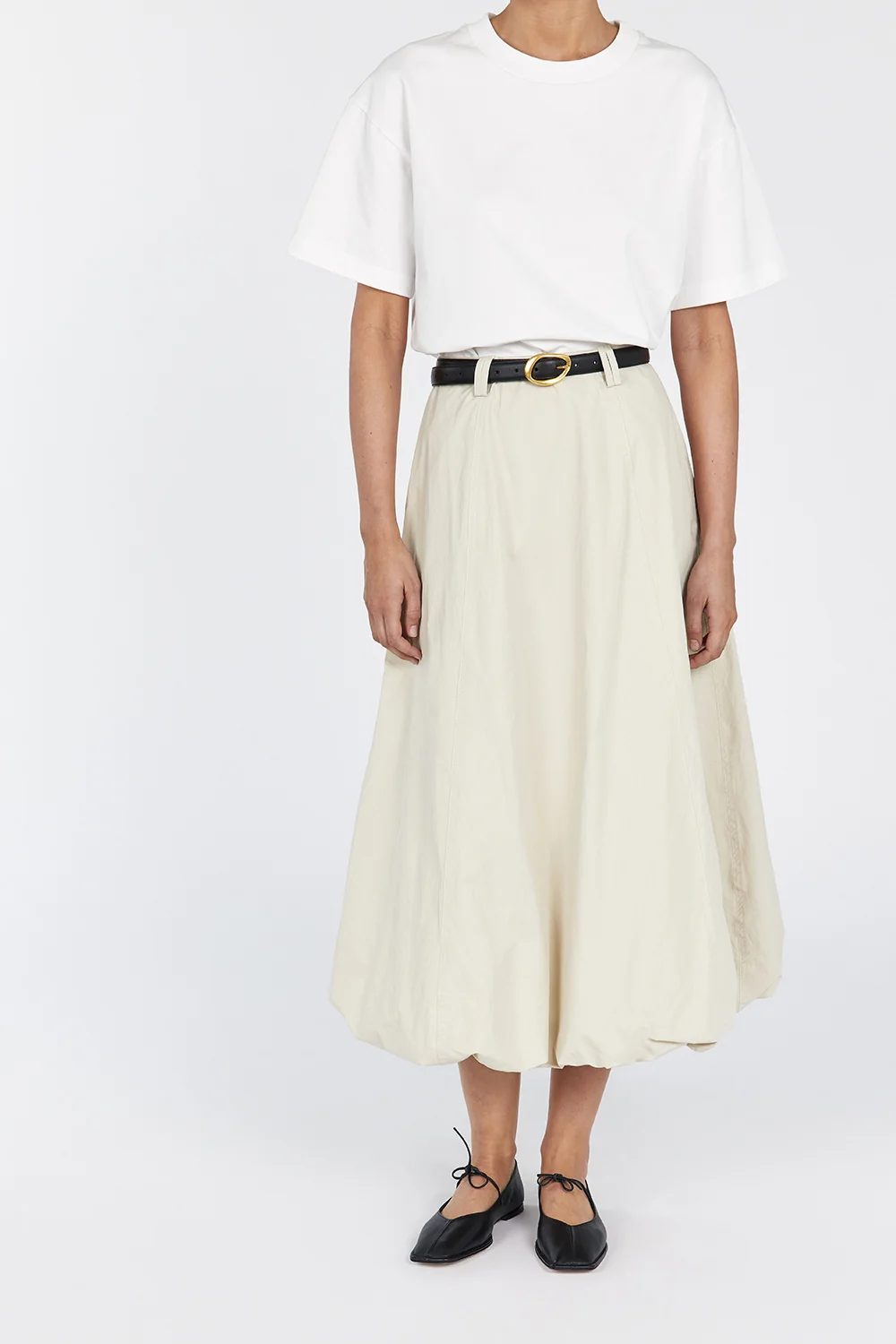 RICKIE STONE COTTON MIDI SKIRT - Image 2