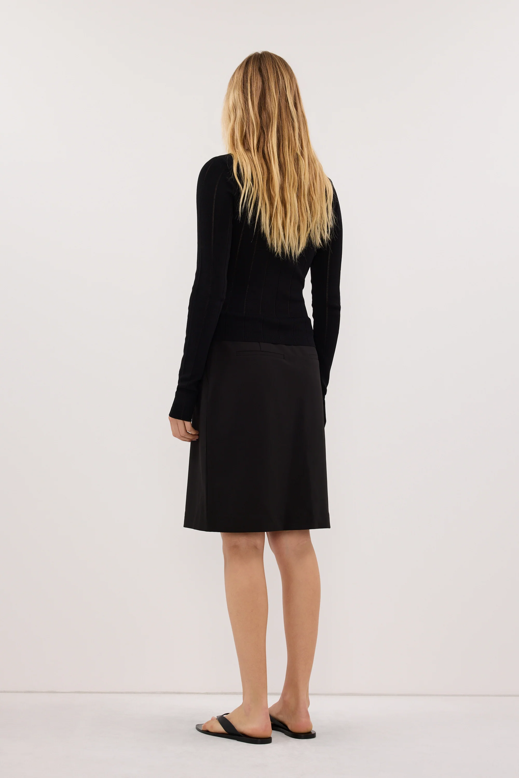 RIDLEY BLACK RIB KNIT TOP - Image 3