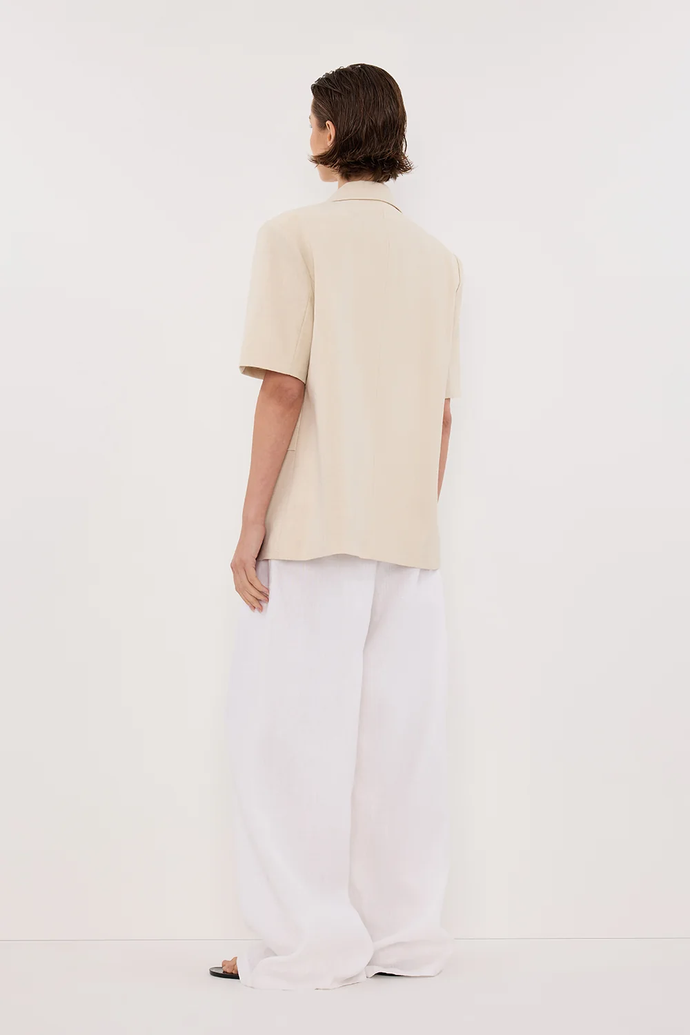RITA SAND SHORT SLEEVE BLAZER - Image 4